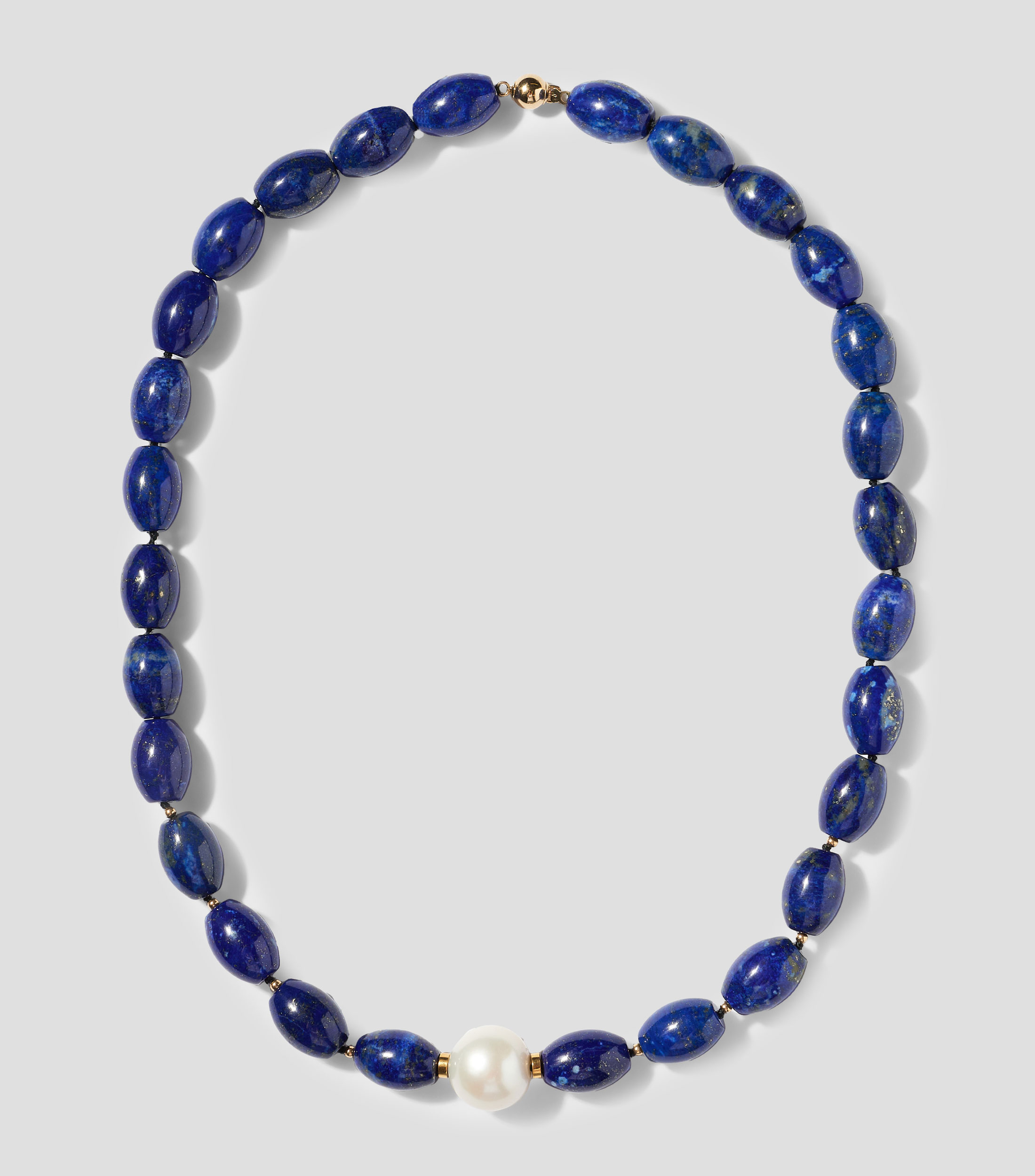 Collar con lapislázuli y perla Mujer