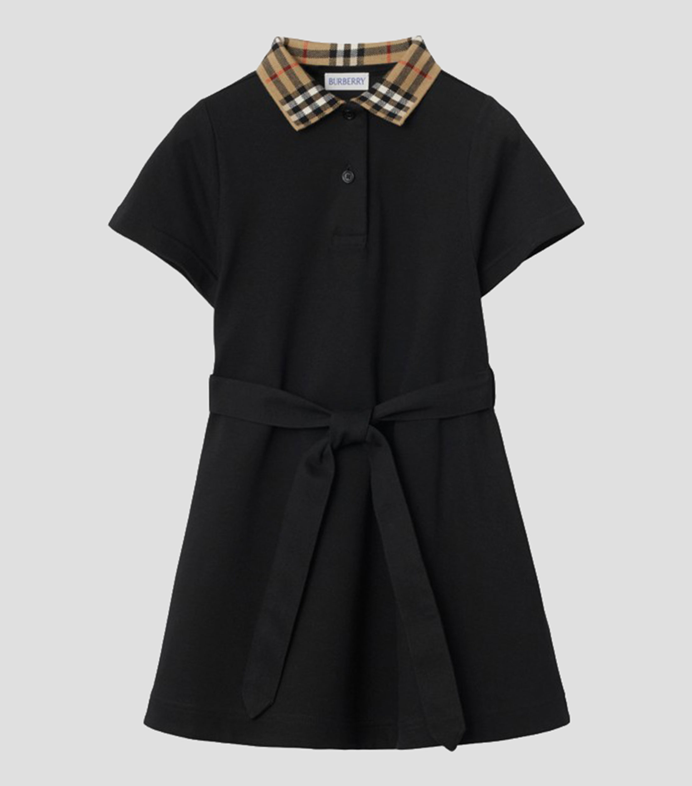 Vestido Tipo Polo manga corta Cuadros Niña