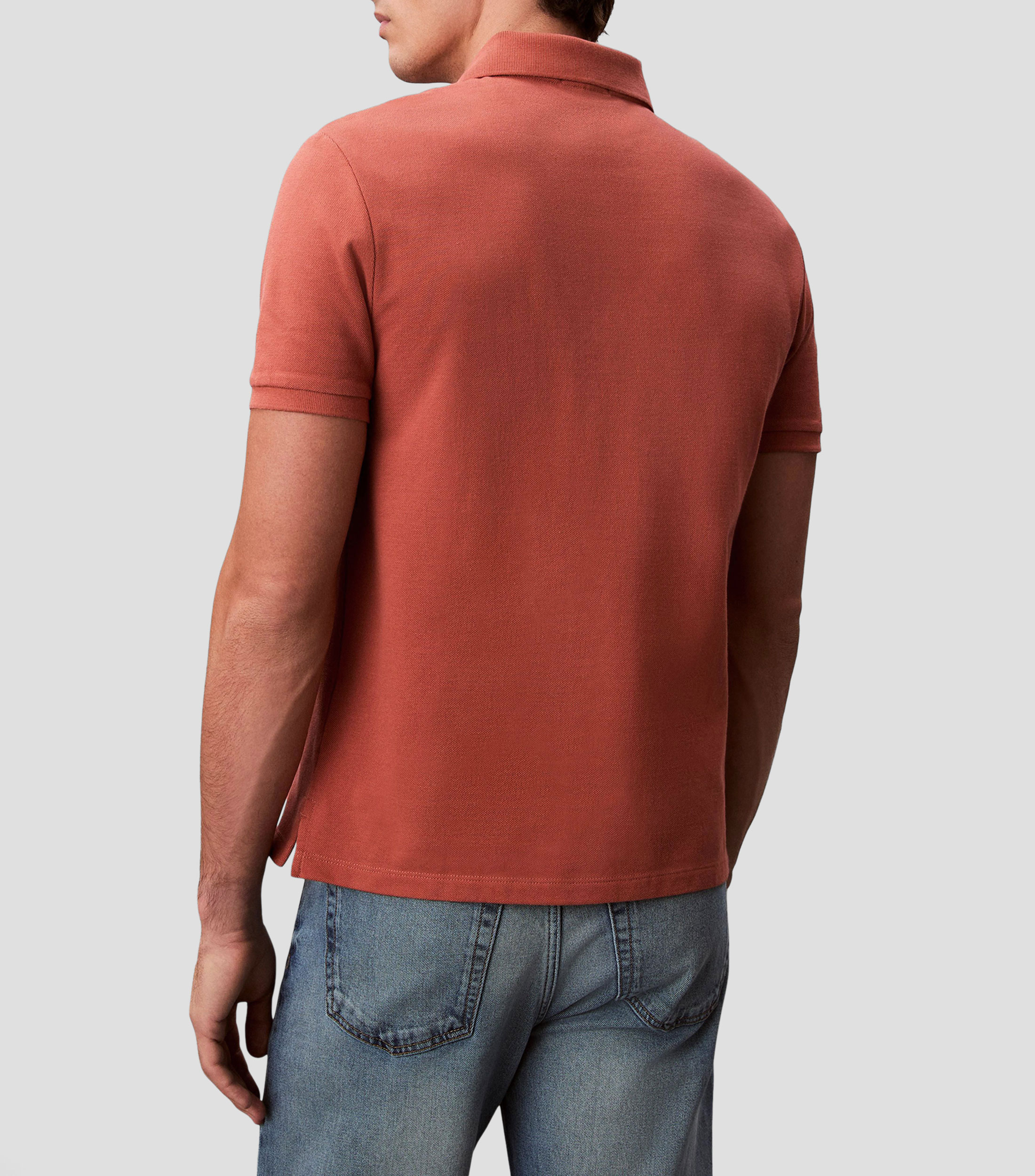 Playera tipo polo manga corta lisa Hombre