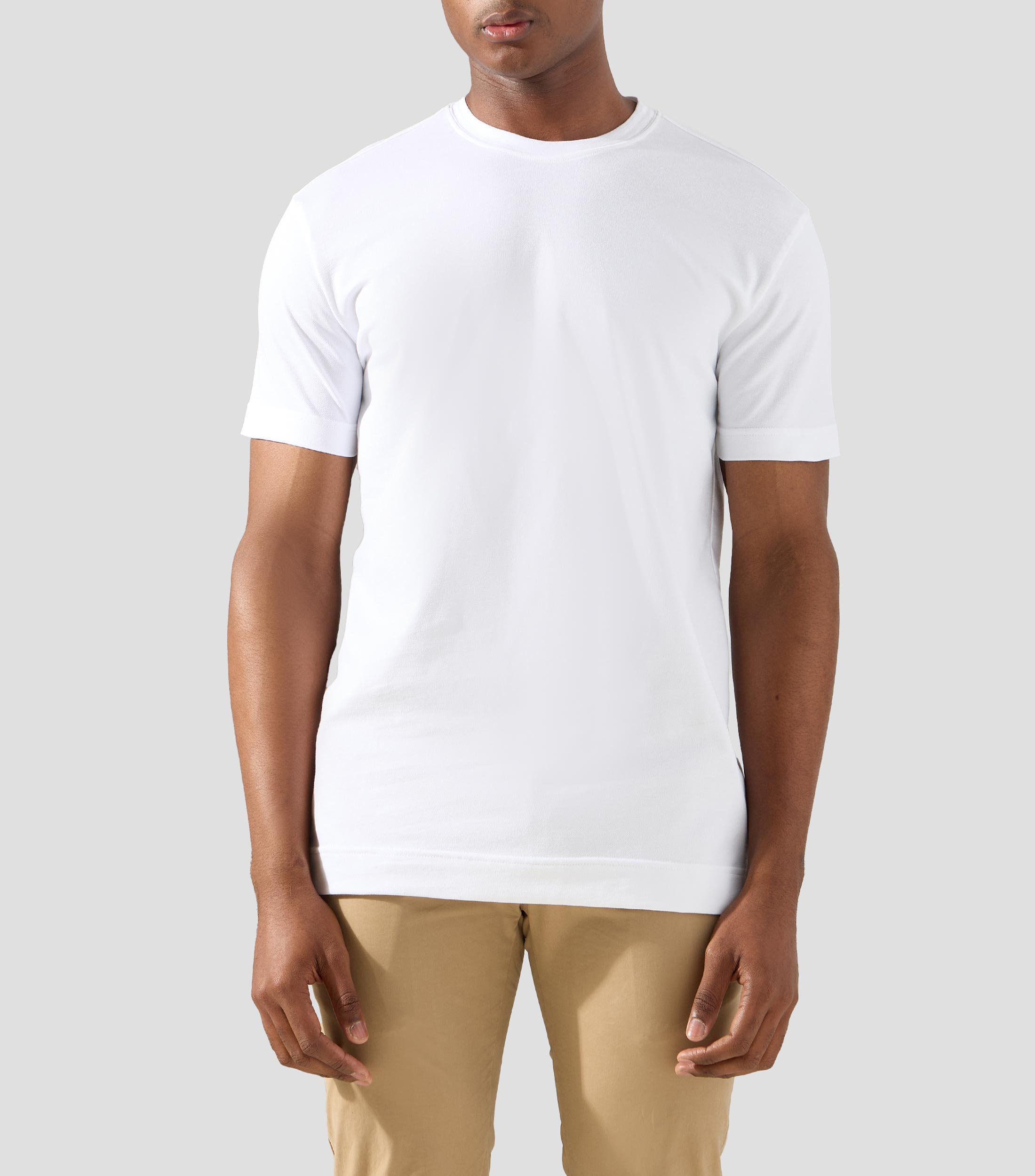 Playera cuello redondo manga corta lisa Hombre