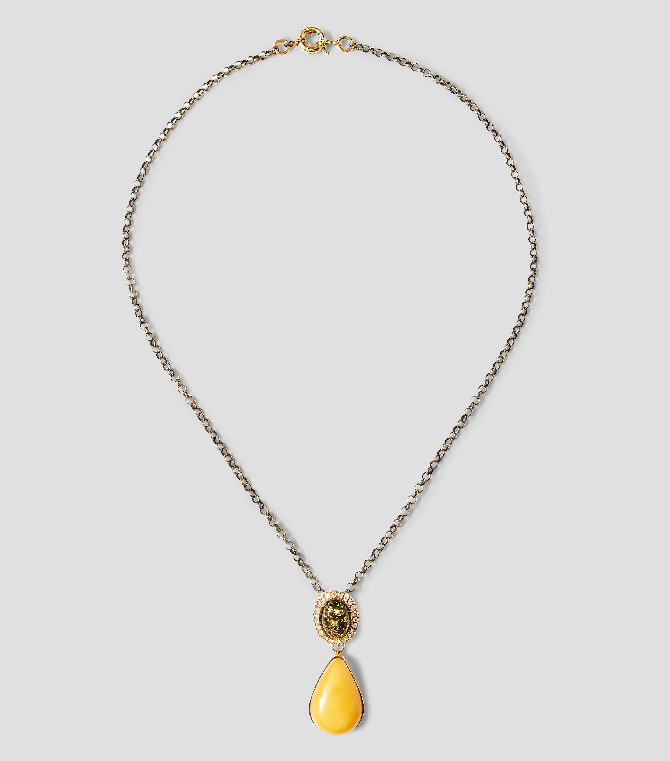 Dije con cadena con ámbar Mujer