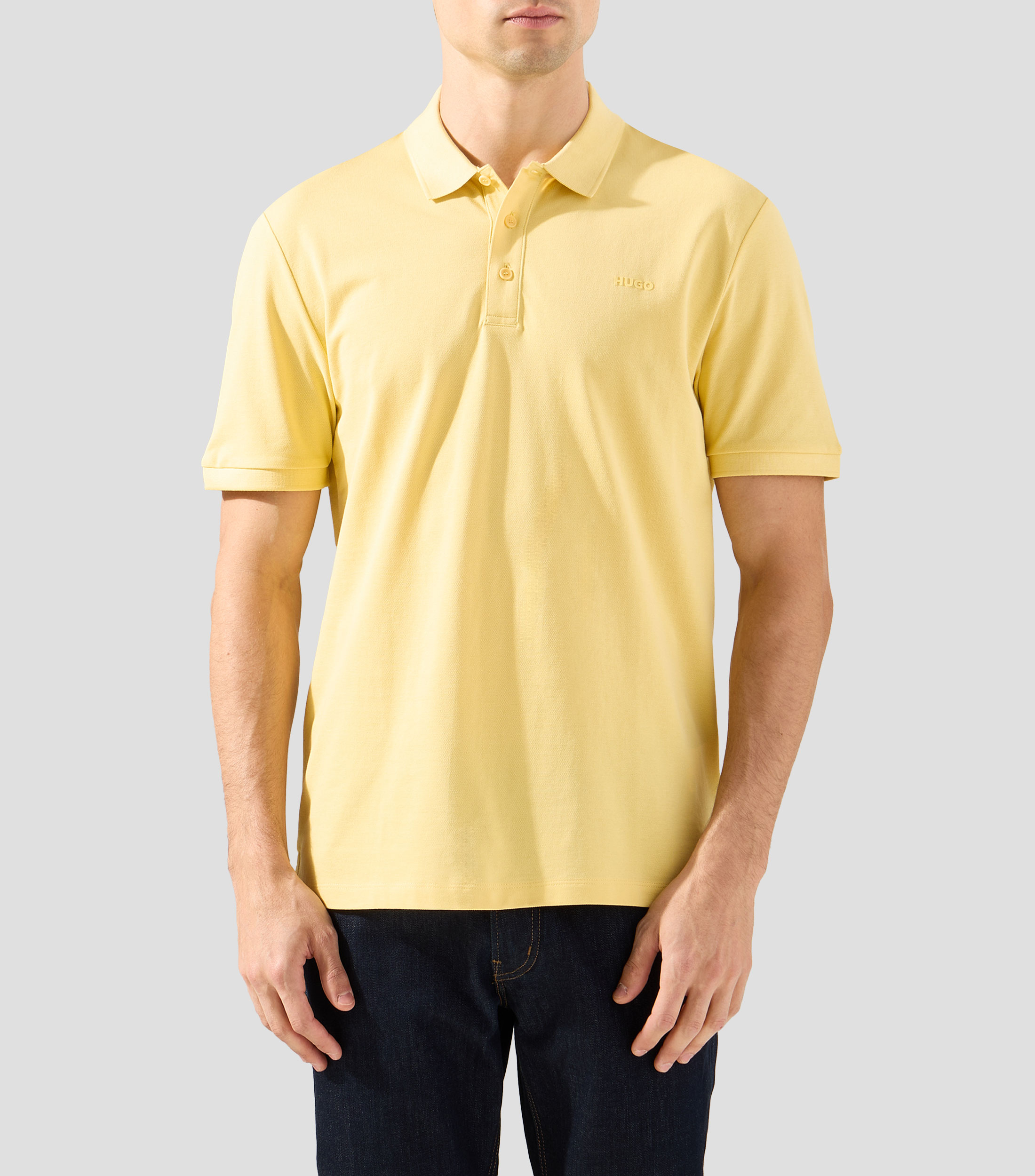Playera polo manga corta lisa Hombre