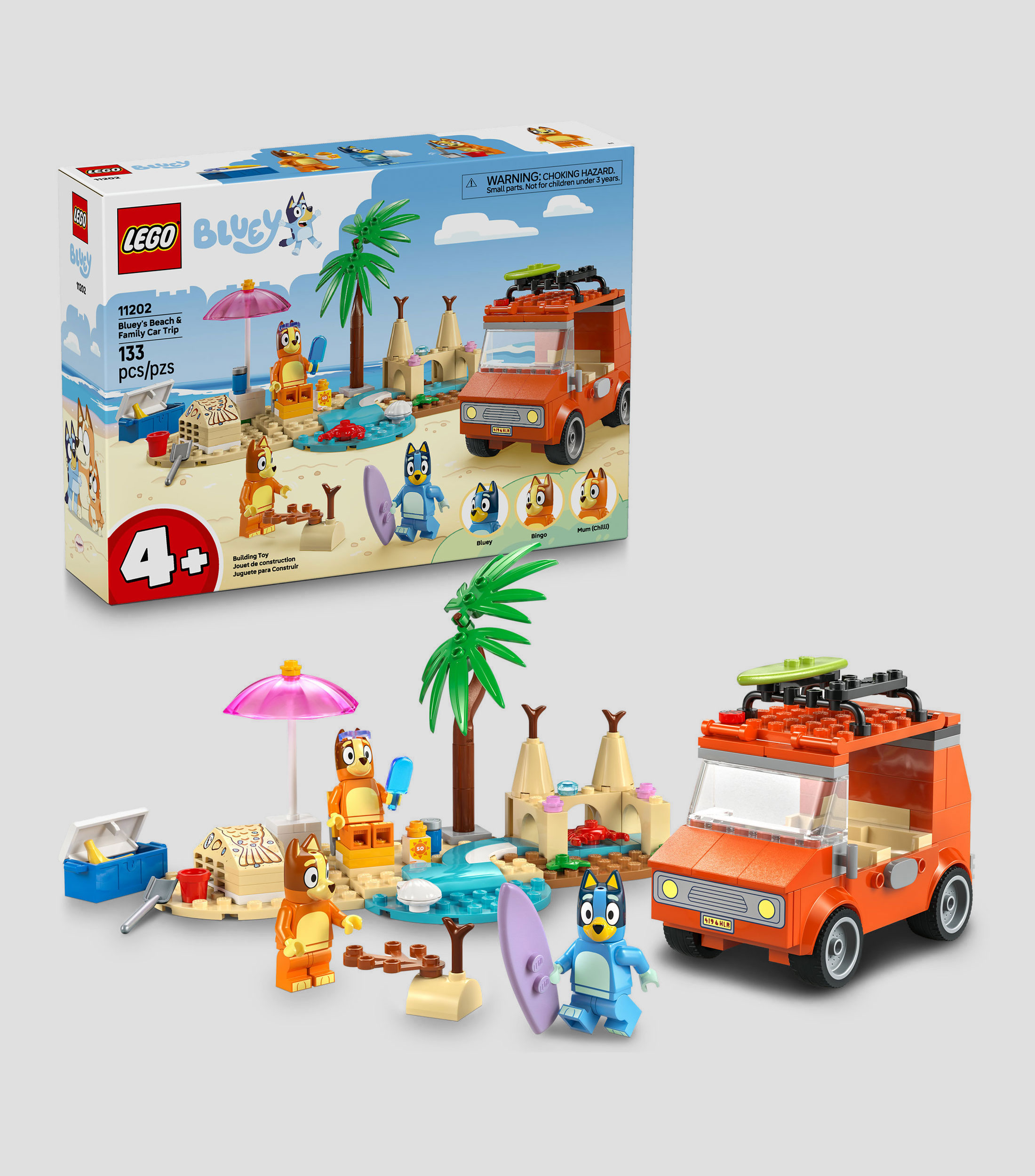 Lego Bluey Excursión Familiar a la Playa de Bluey Juguete de construcción 11202