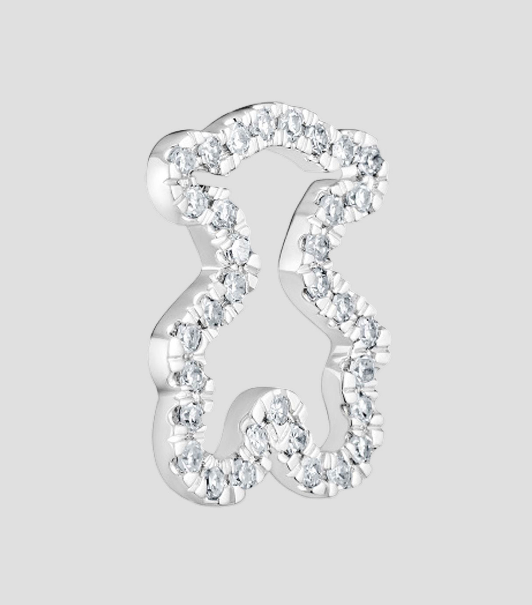 Dije de oso en oro blanco 18 kilates Icon Gems con diamantes Mujer