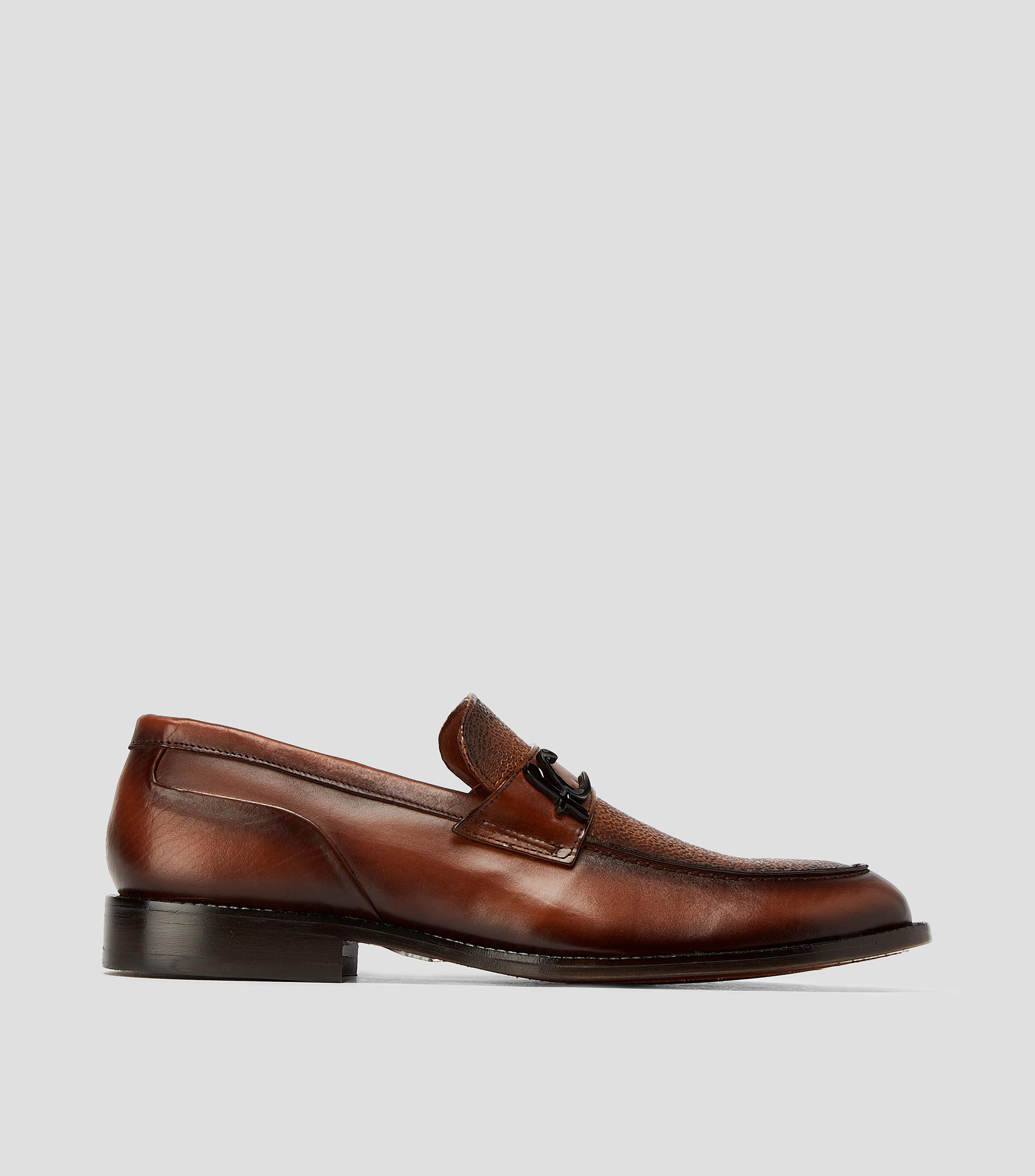 Mocasines en piel con cintillo Hombre