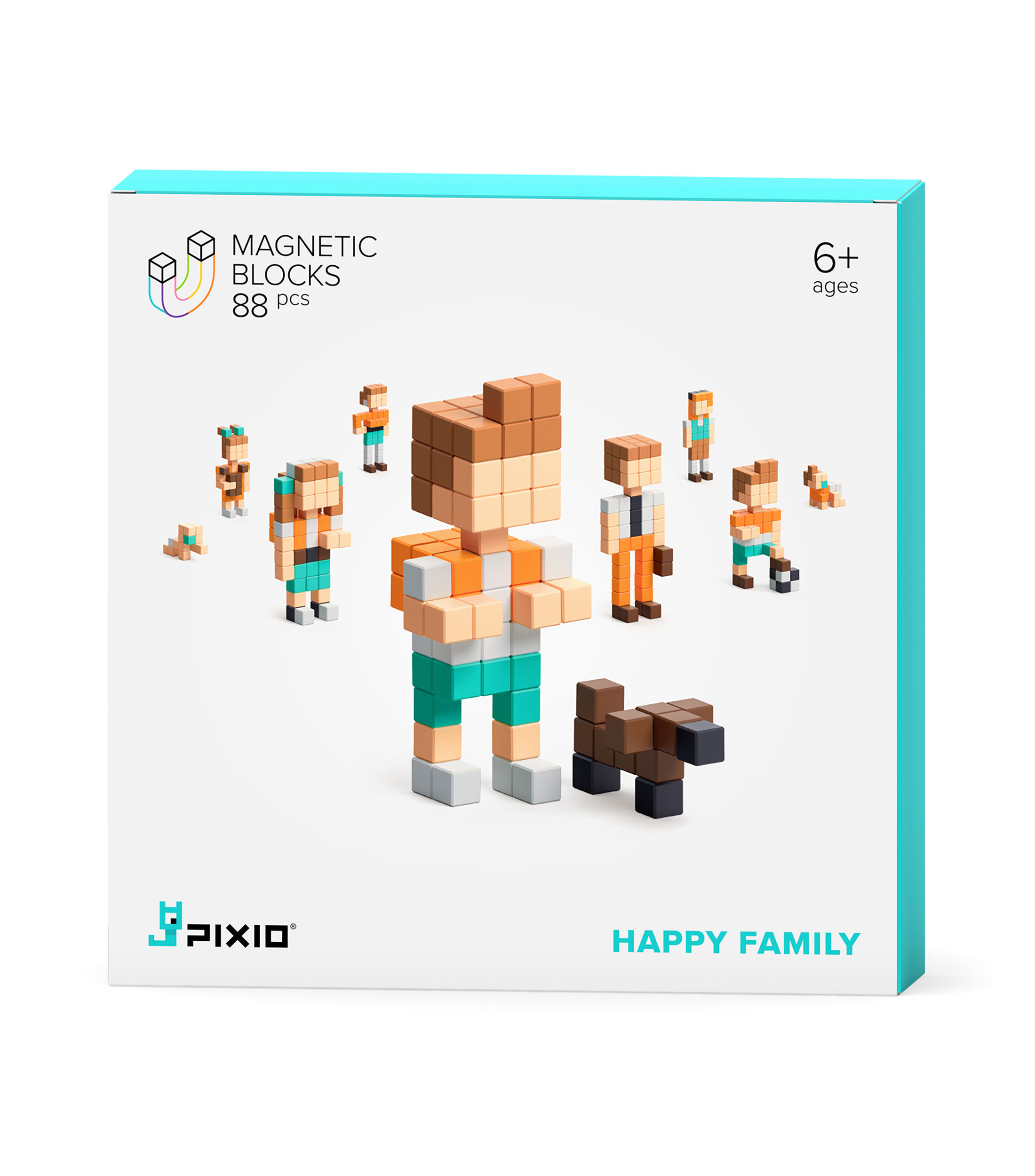 Playset Magnetic Blocks, Happy Family