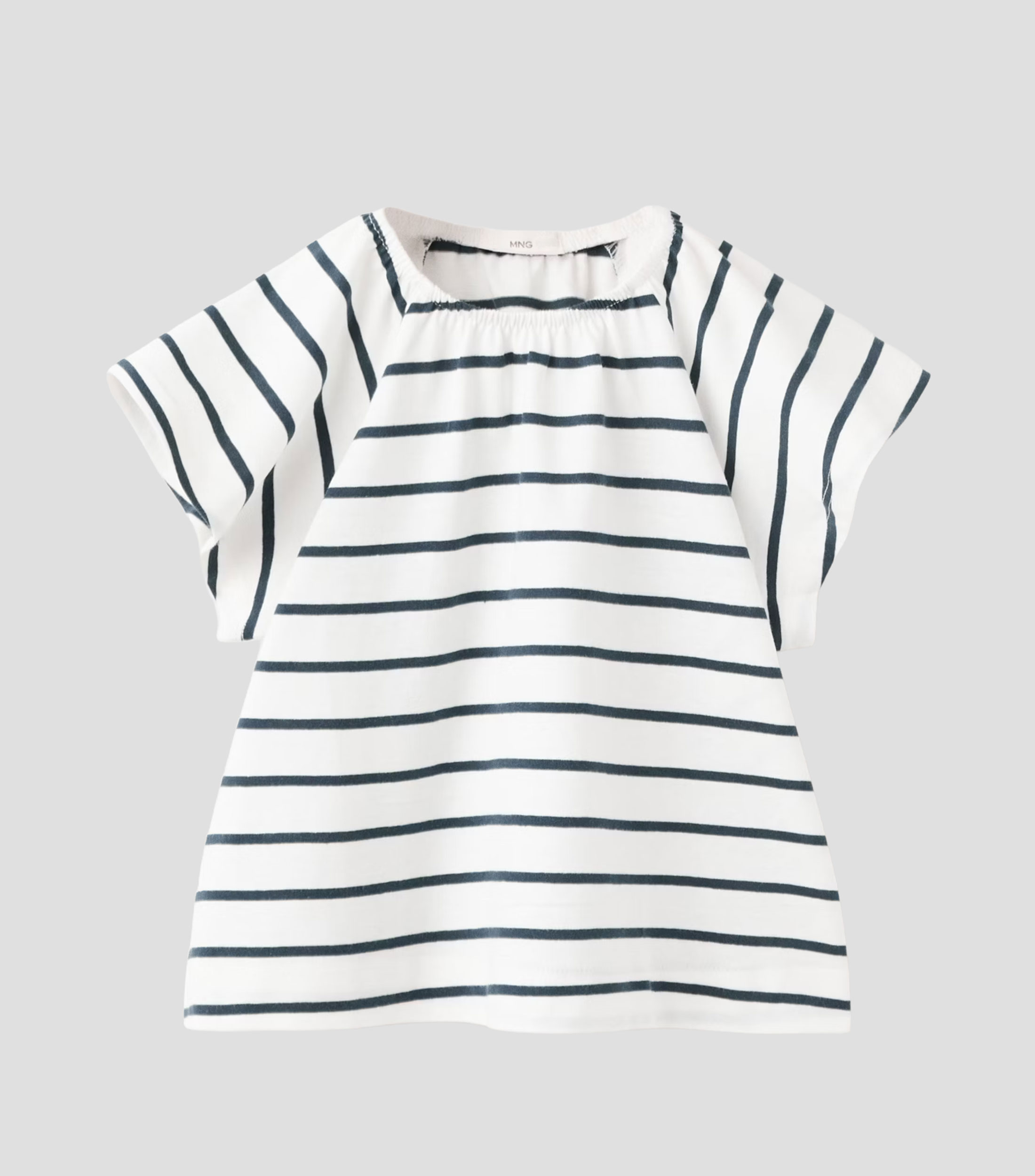Playera cuello redondo manga corta rayas Niña