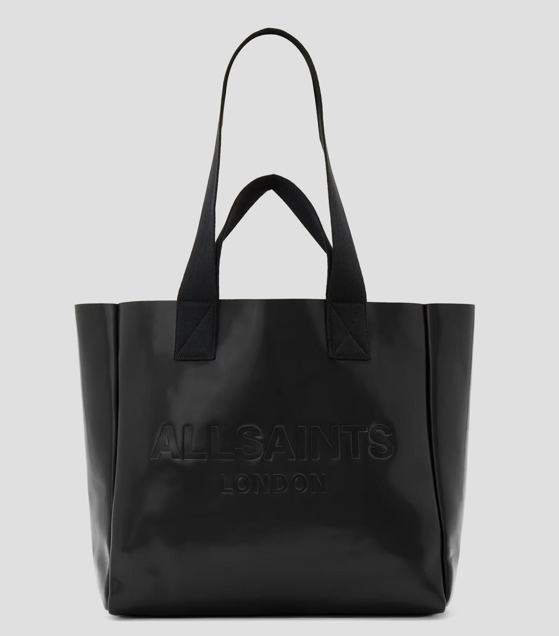 Bolsa tote en piel con logo Mujer