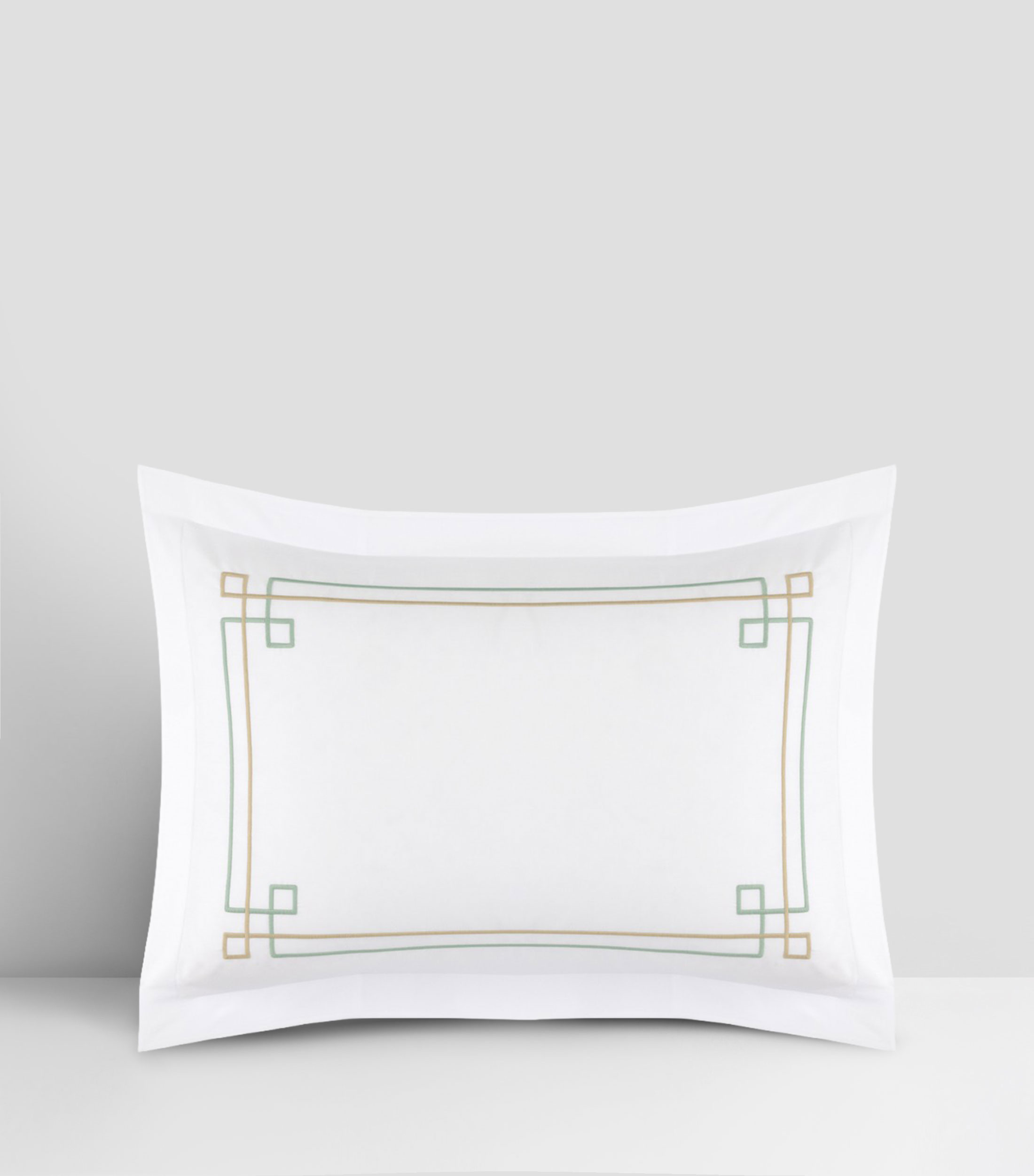 Funda para almohada estándar en algodón orgánico Villa blanco