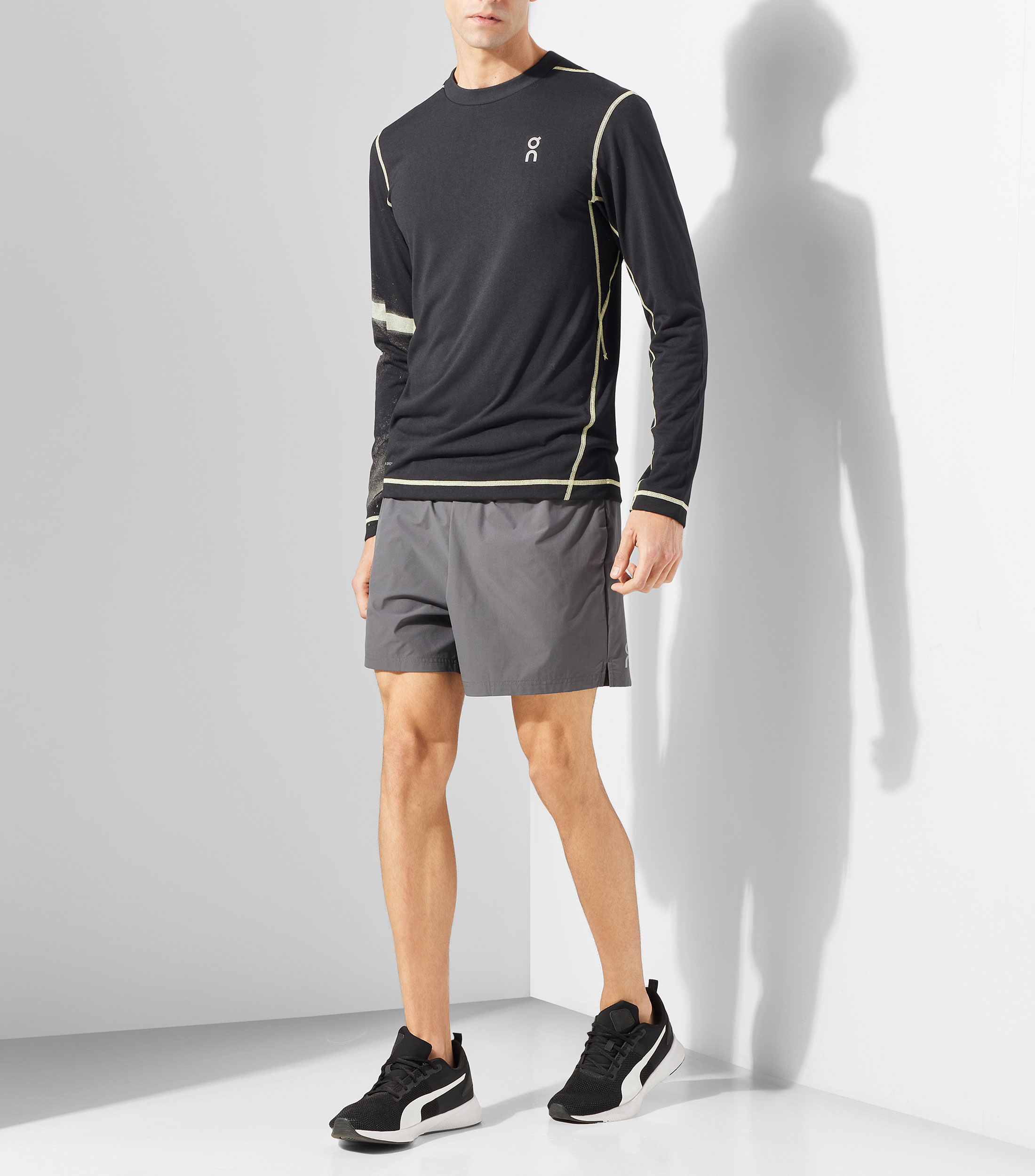 Short de entrenamiento liso Hombre