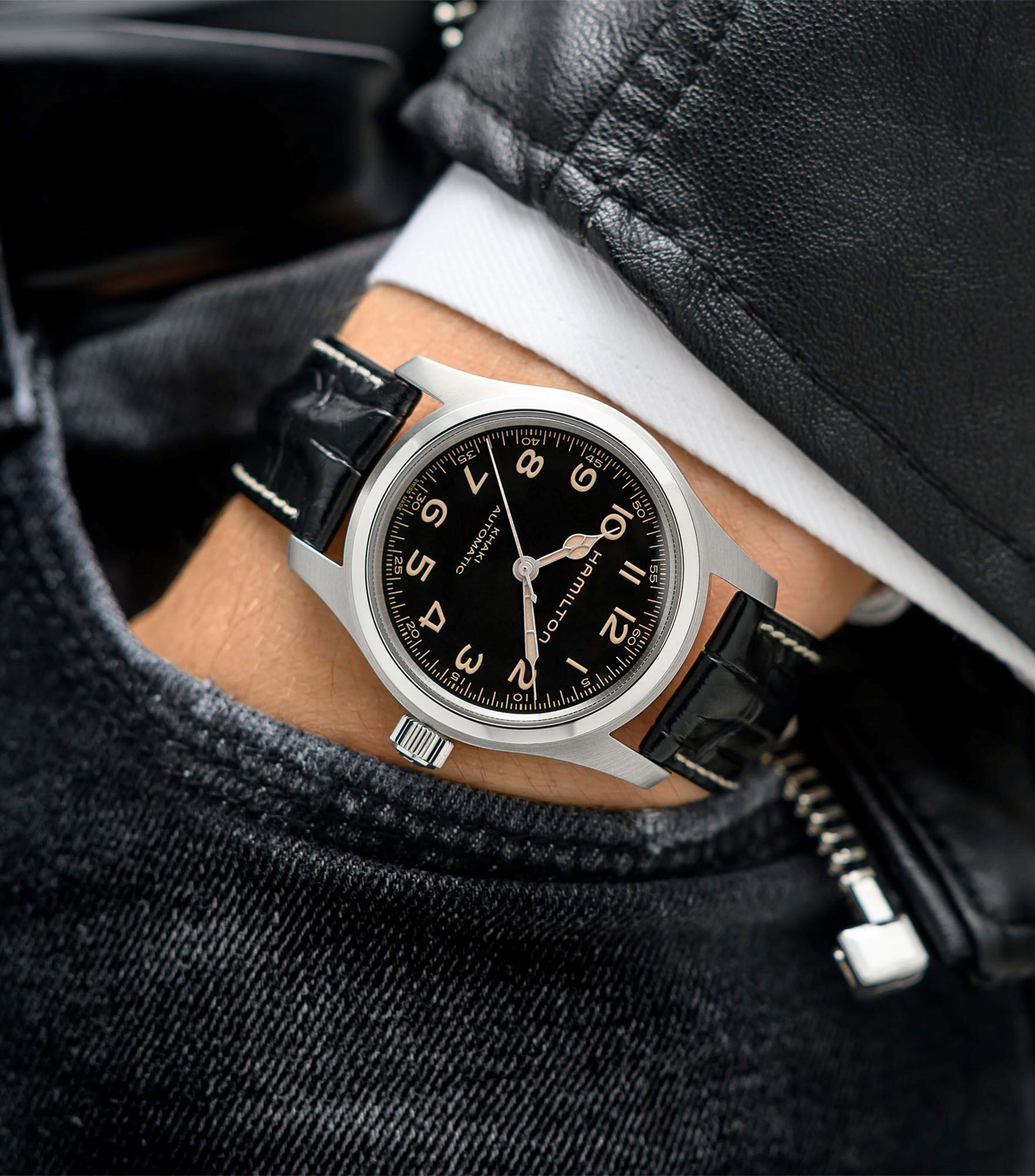 Set Reloj + Extensible Unisex Khaki Field Murph Casual Plateado