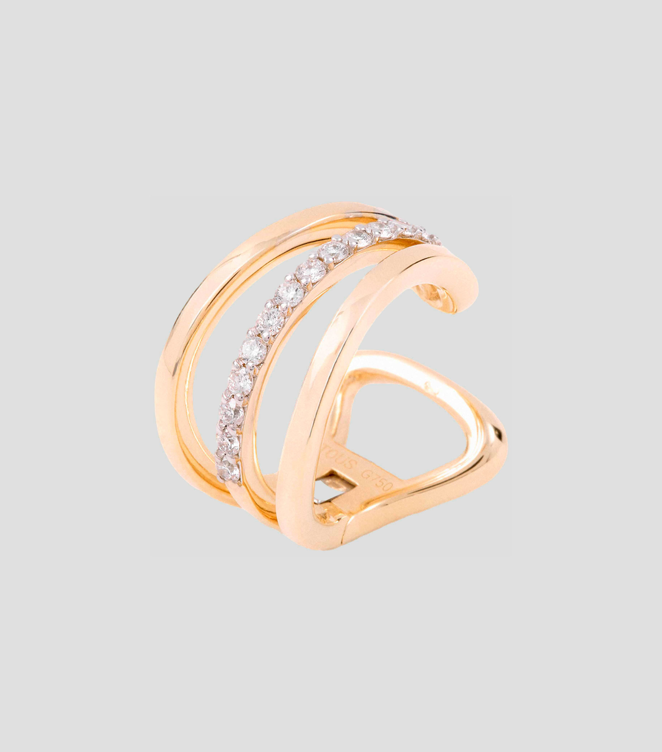 Arete Earcuff Tous City en oro de 18 kilates Mujer