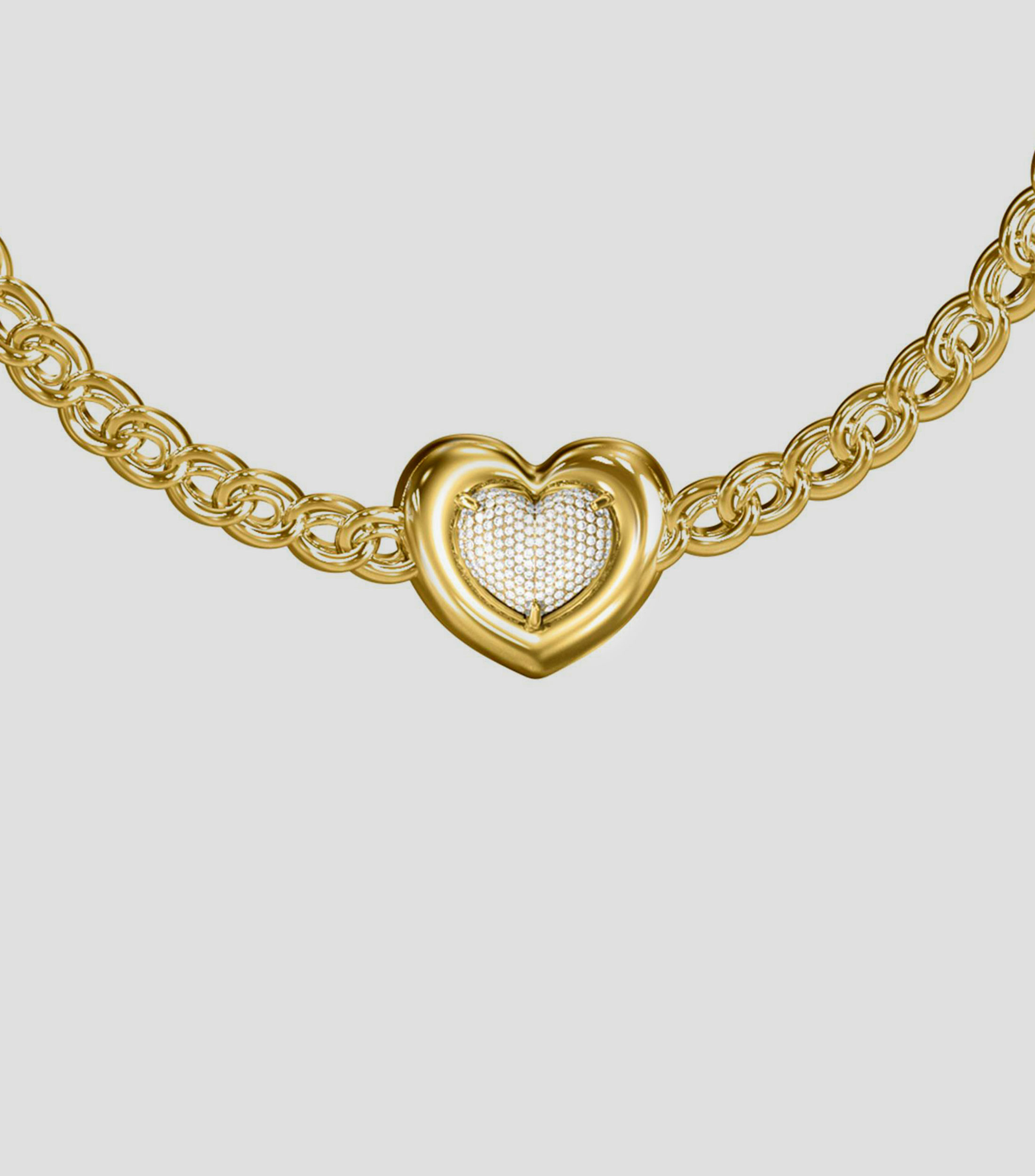 Collar Love con zirconias Mujer