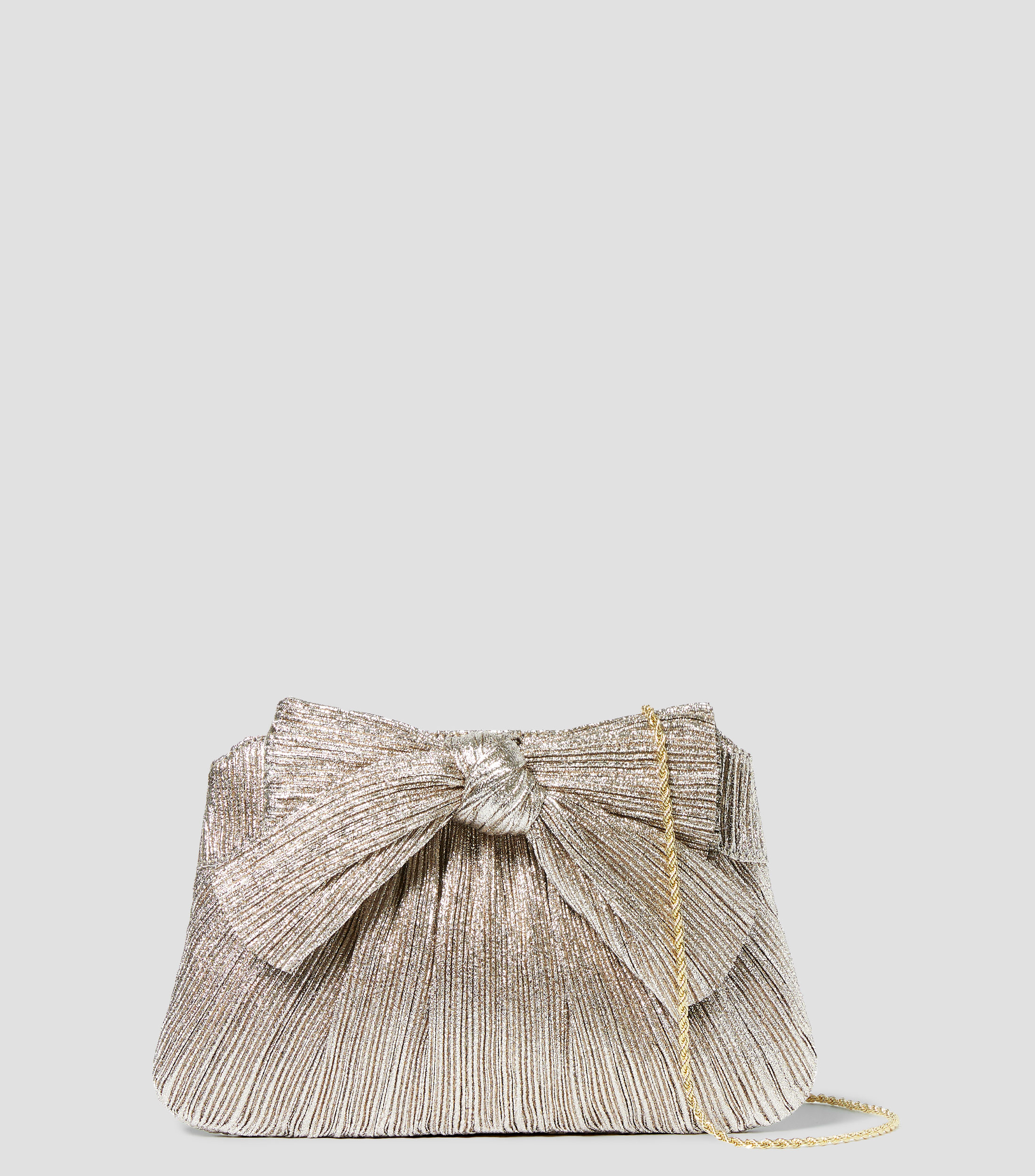 Bolsa crossbody plateada lisa Mujer
