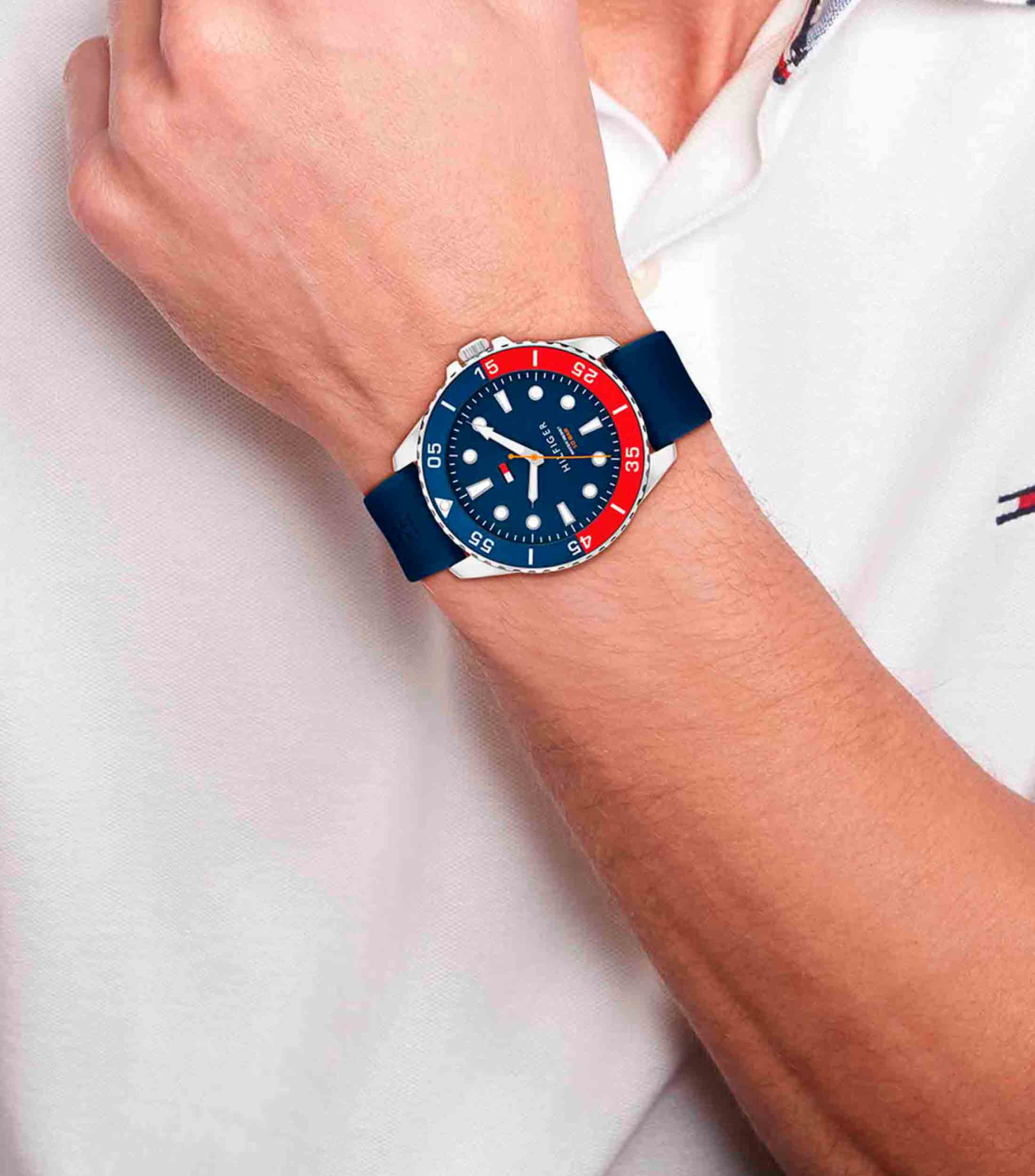 Reloj para Hombre Oceanic Casual Azul, Rojo