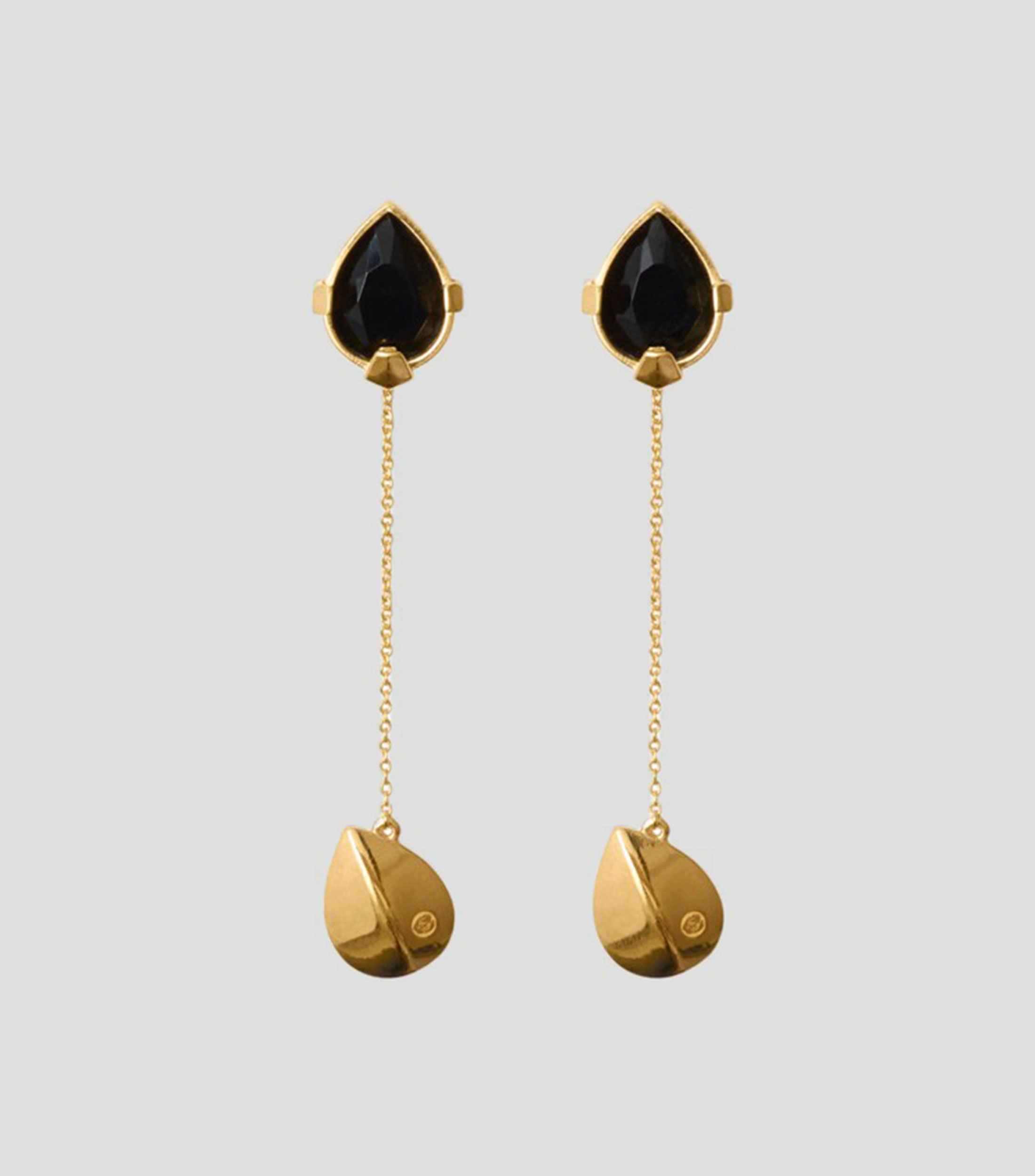 Pendientes en Plata Colgante Shield con Onix Mujer