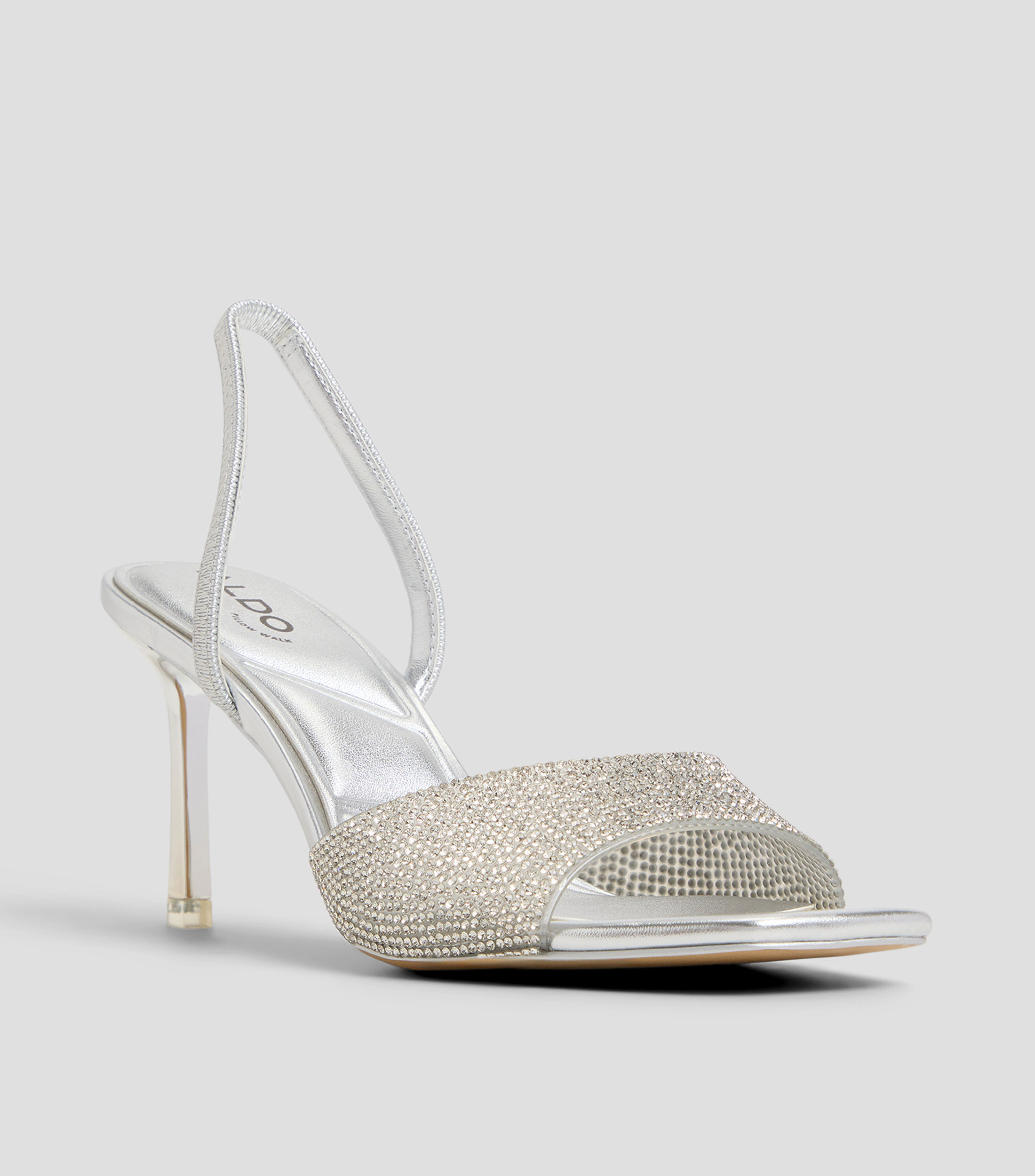 Sandalias Slingback con tacón medio de aguja Mujer