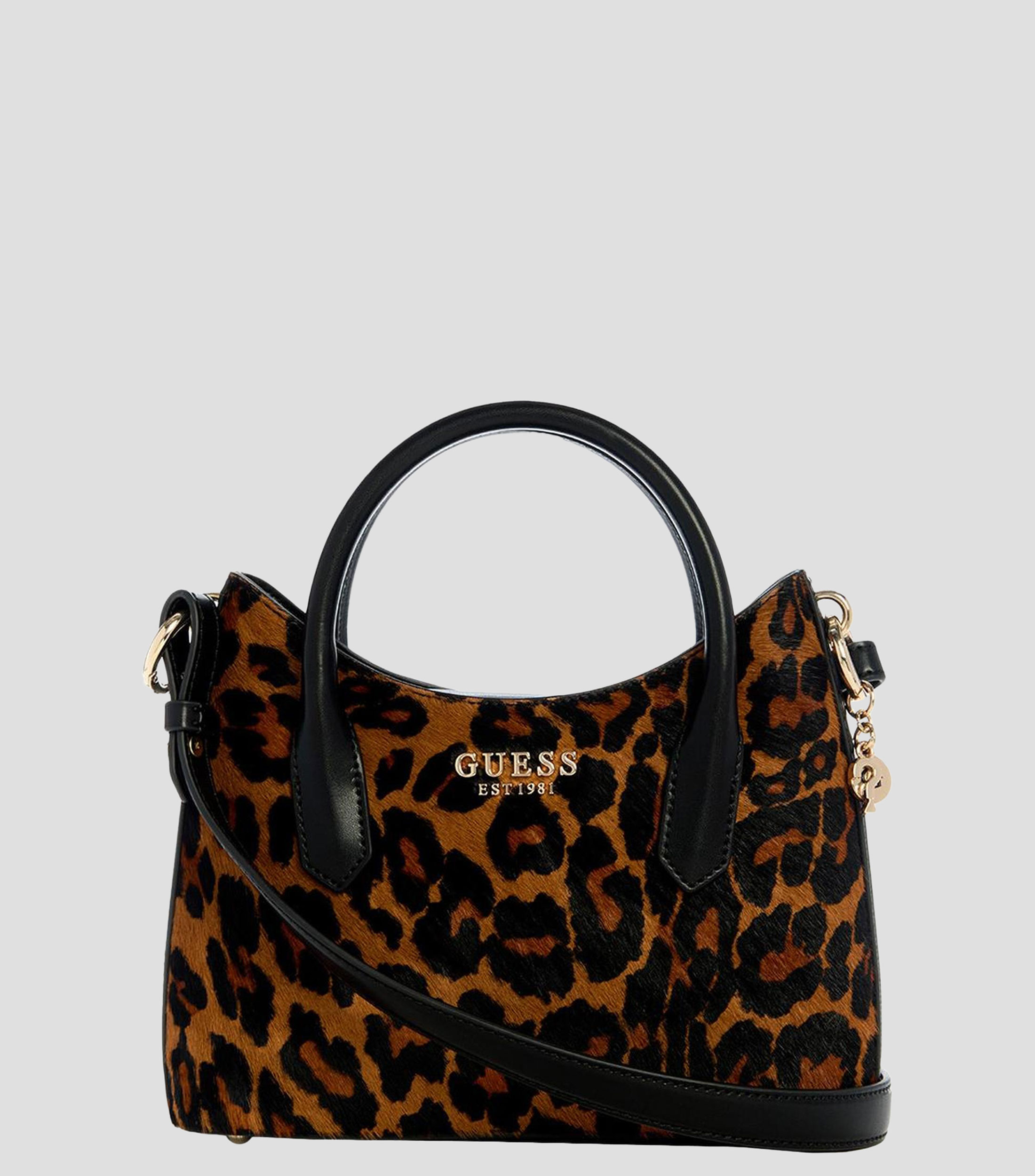 Bolsa satchel multicolor Domitillia con animalprint Mujer