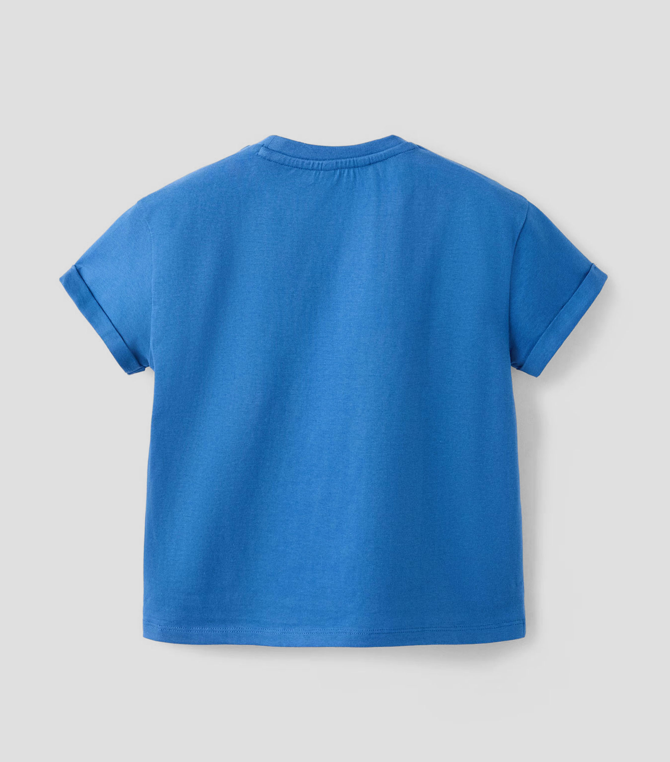 Playera cuello redondo manga corta con microdiseños Niña