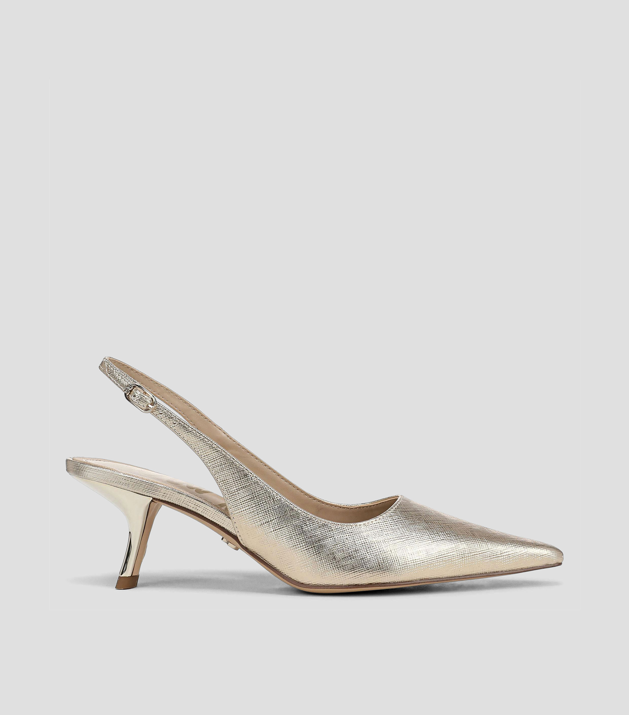 Zapatillas con tacón medio de aguja Mujer