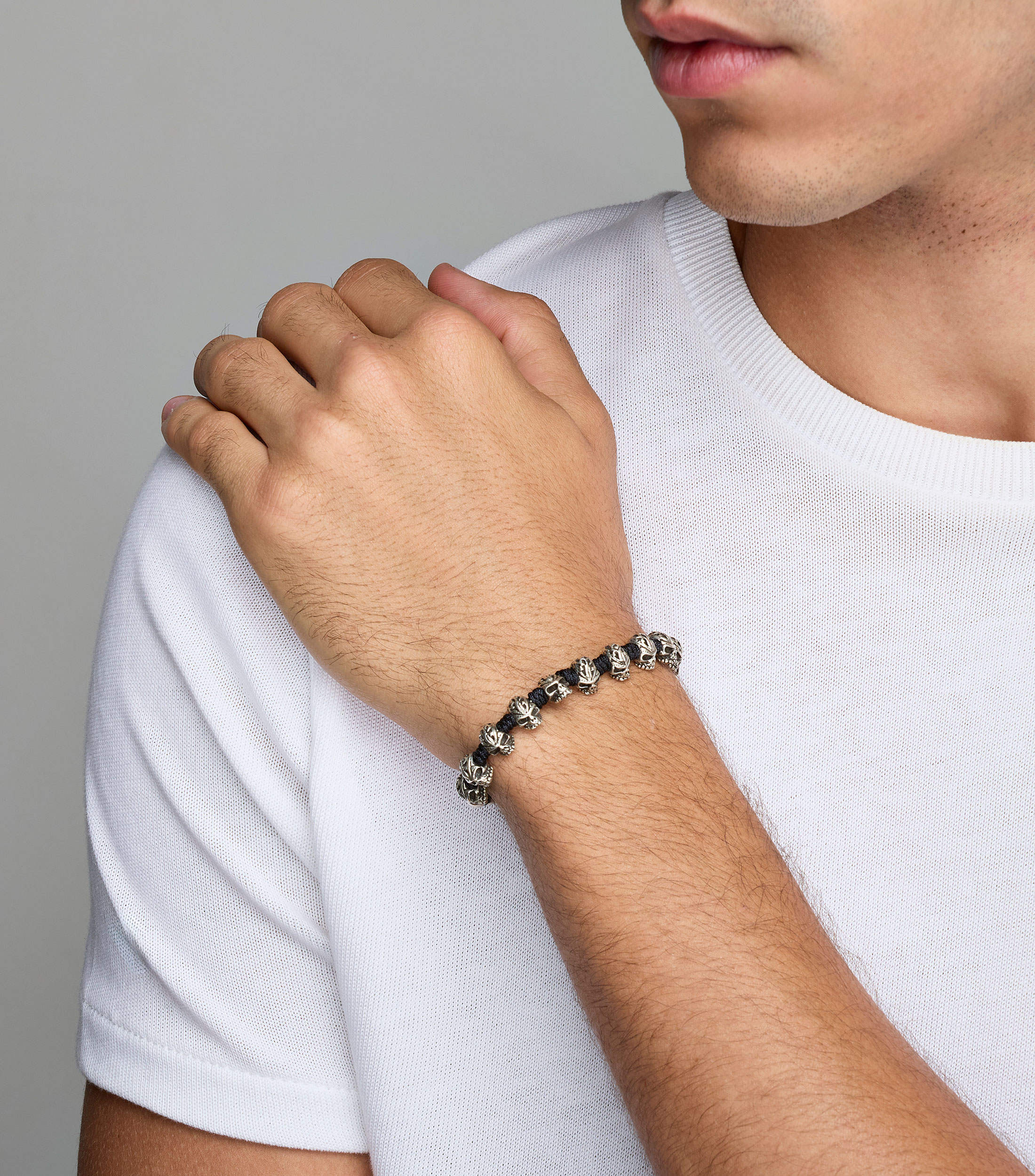 Pulsera con cráneos Hombre