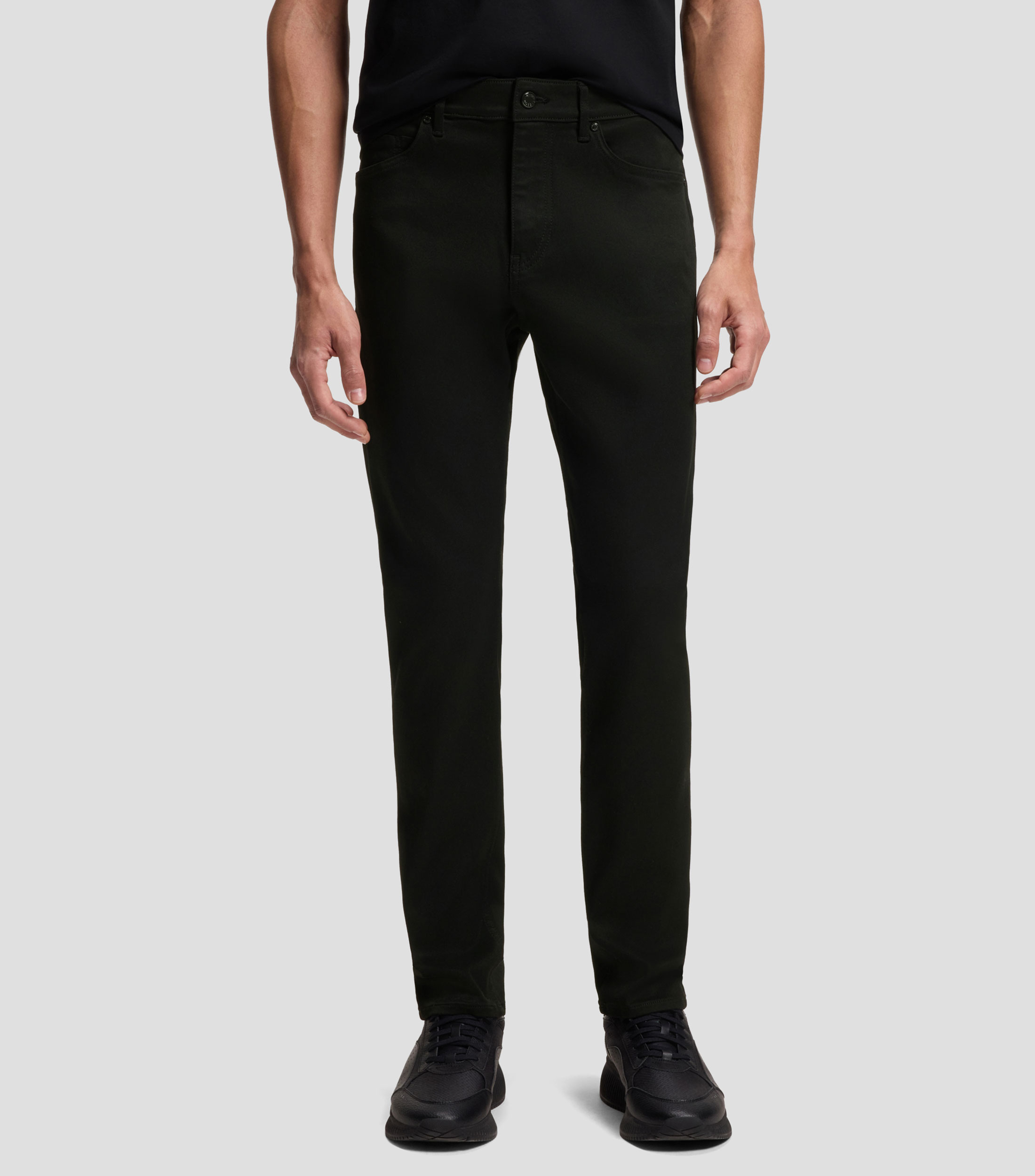 Pantalón Porsche x Boss tapered fit de tejido vaquero elástico Hombre