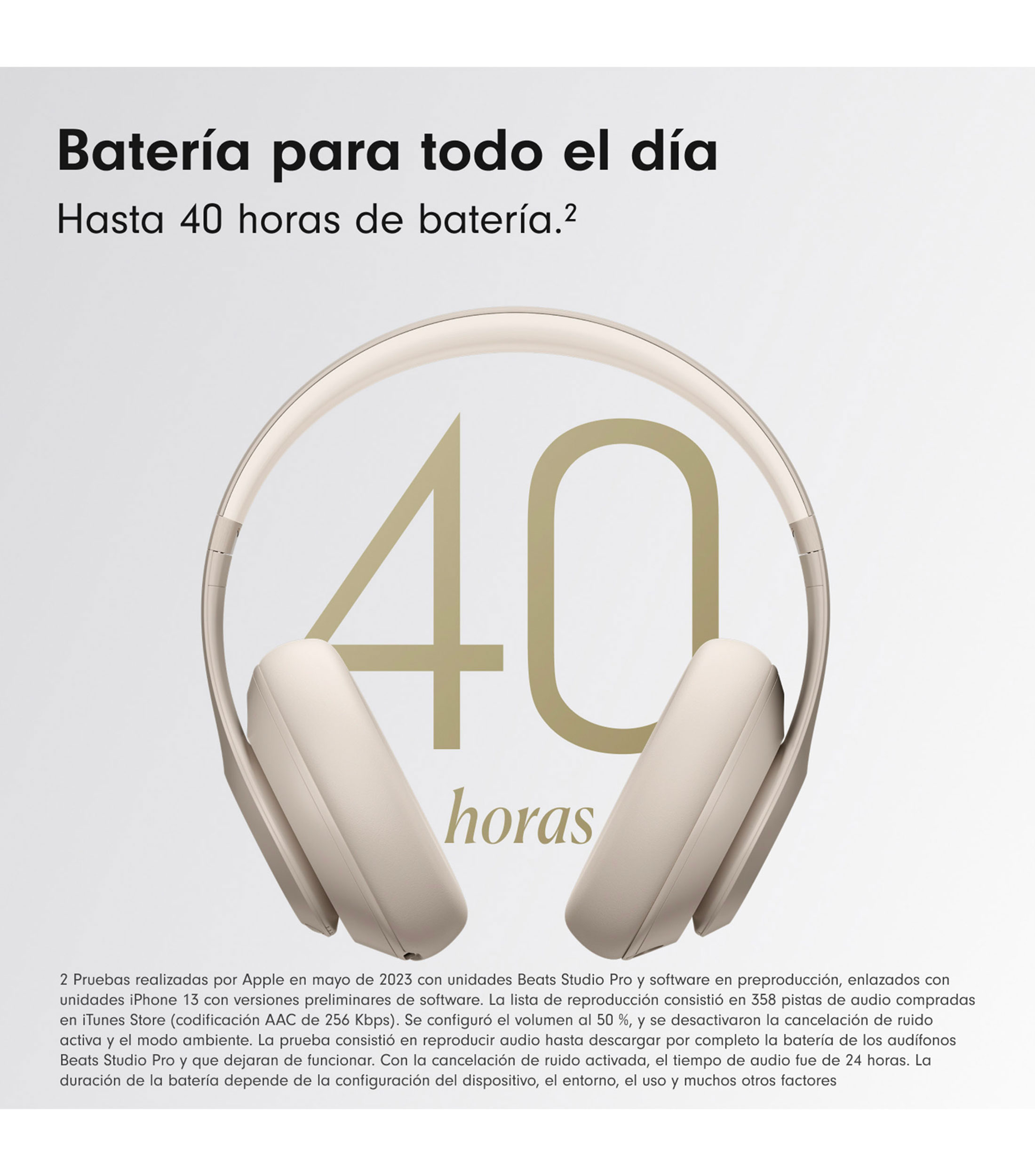 Audífonos inalámbricos Bluetooth 5.3 Beats Studio Pro Arenisca