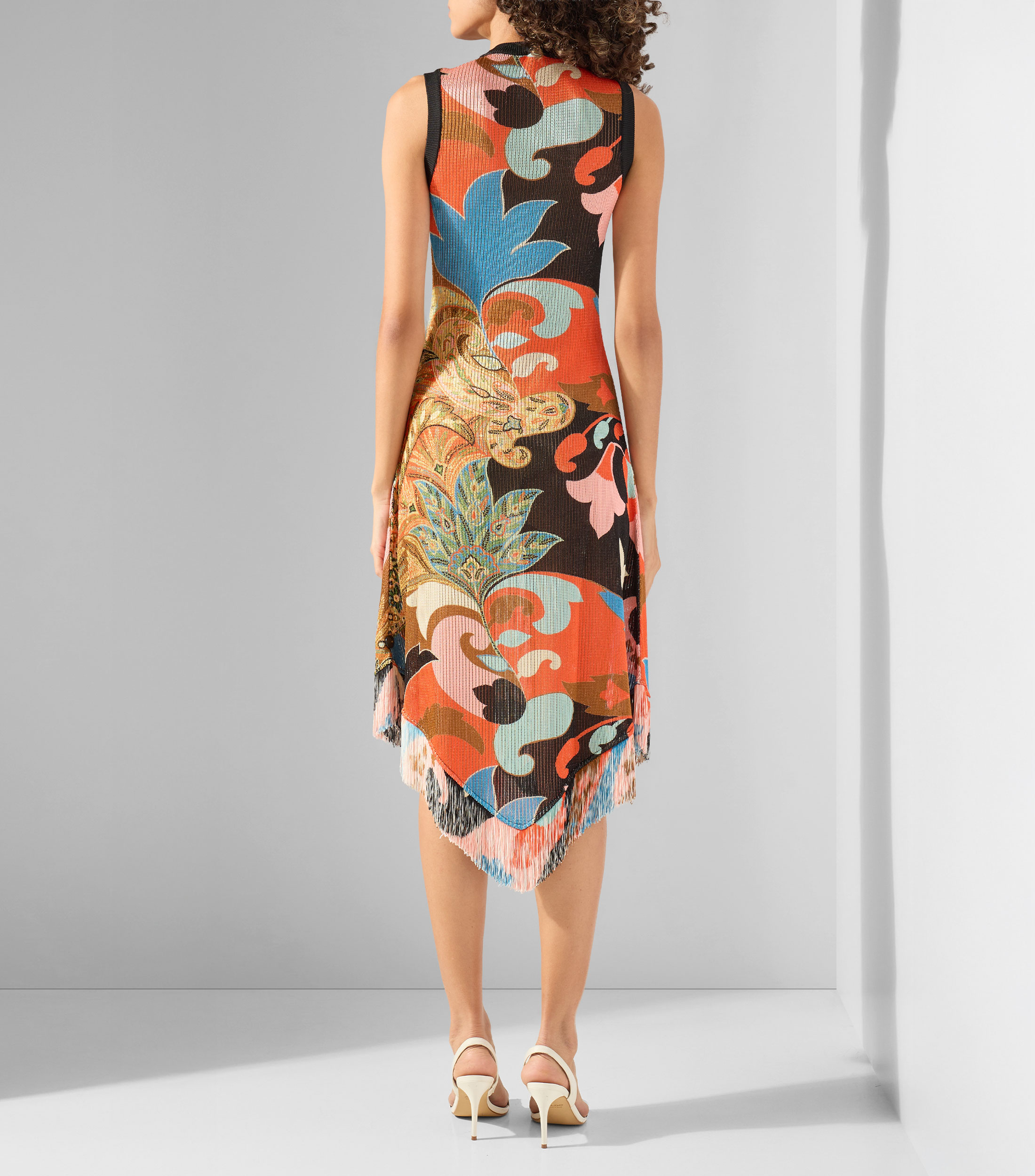 Vestido midi estampado Mujer