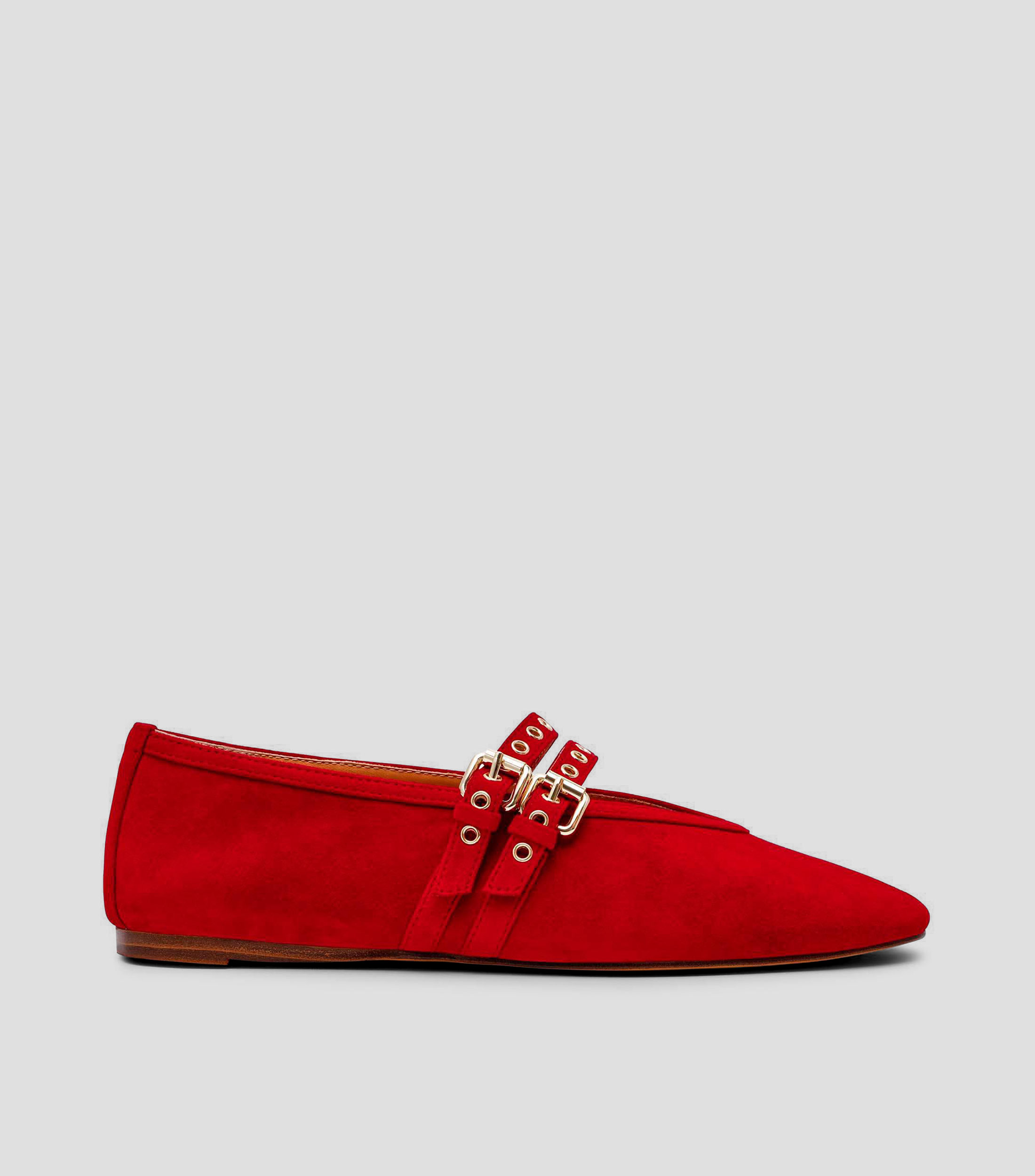 Flats en gamuza Mujer