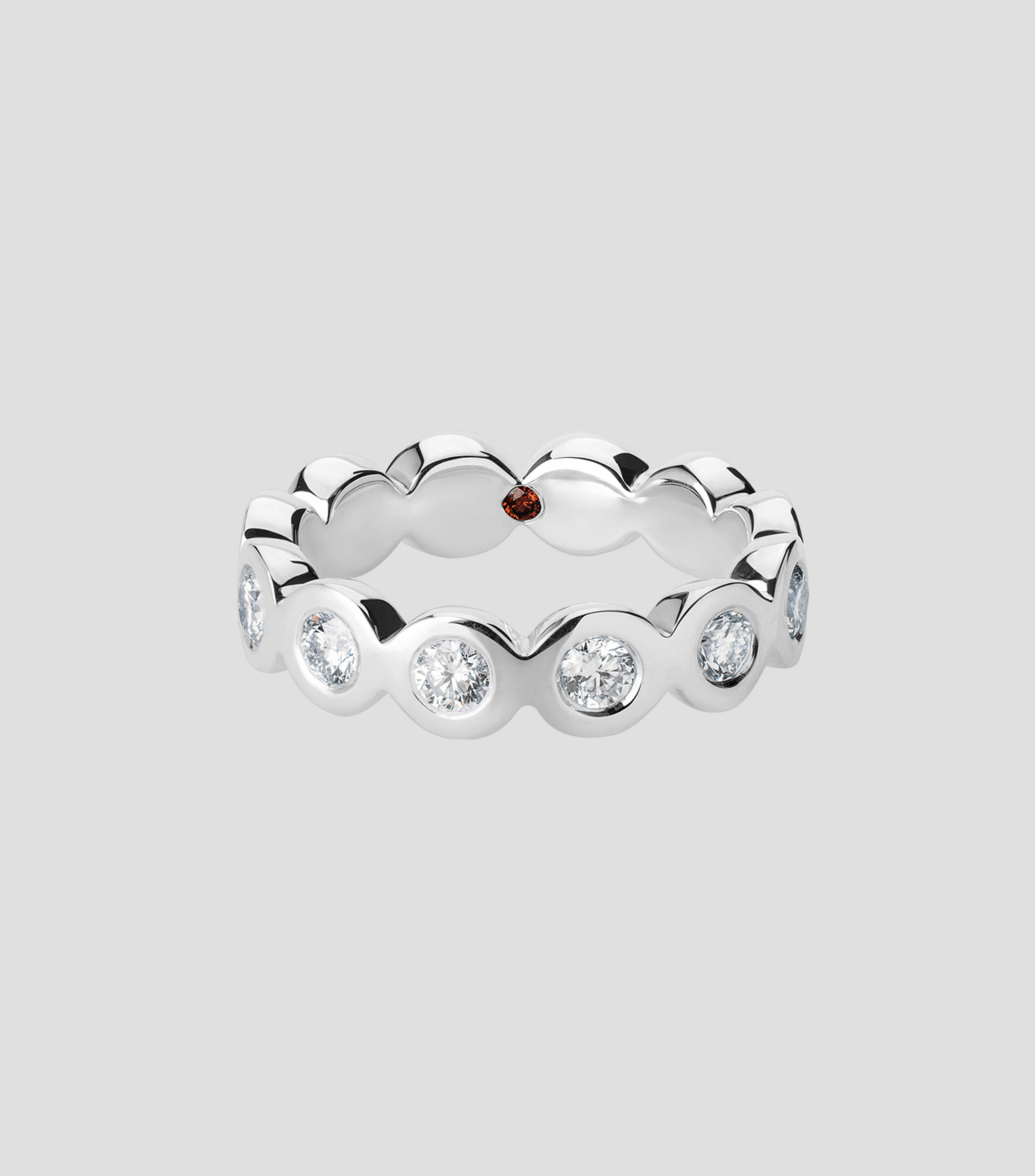 Anillo en Plata Volcan Diamantes Mujer