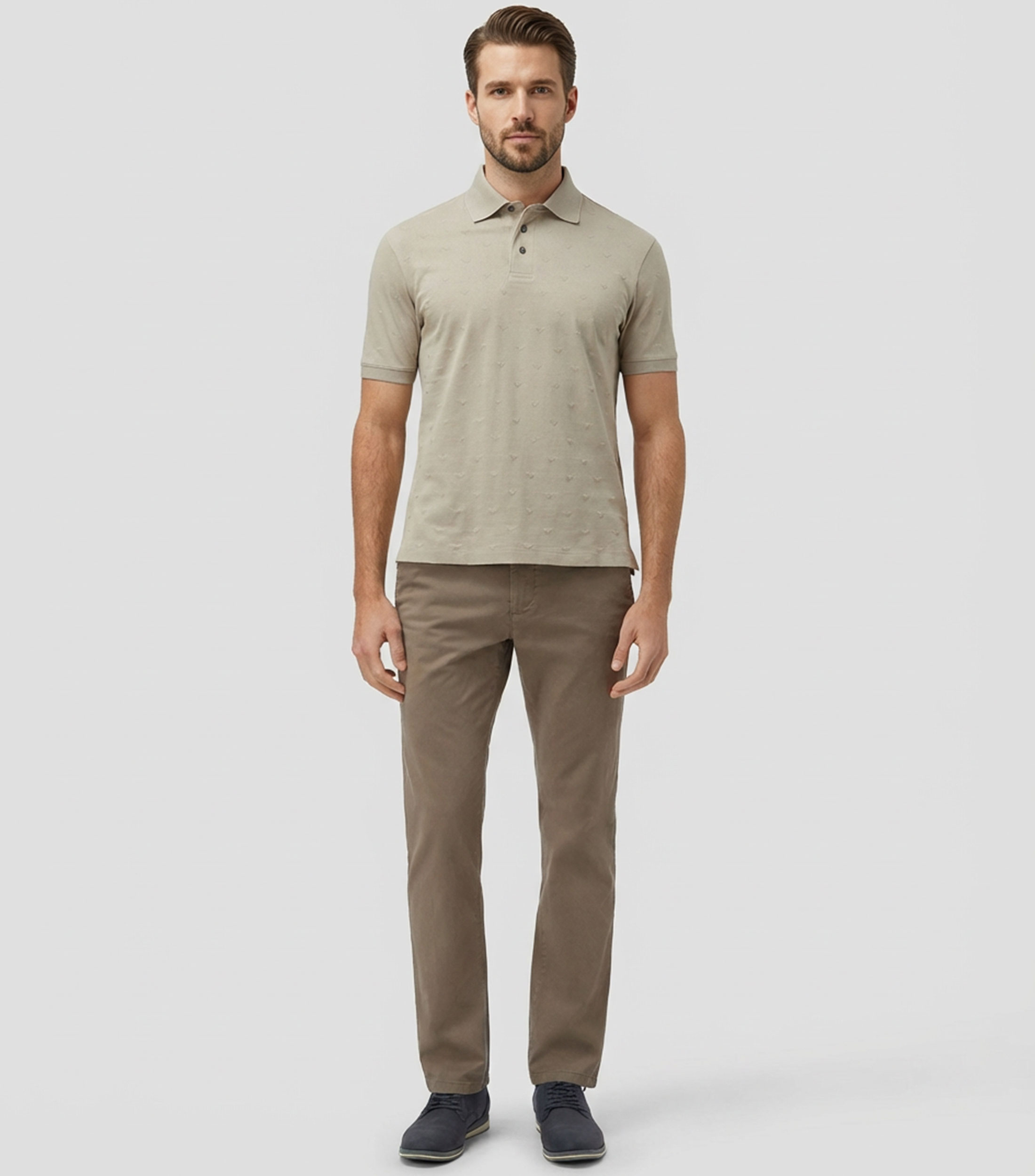 Playera tipo polo manga corta lisa Hombre