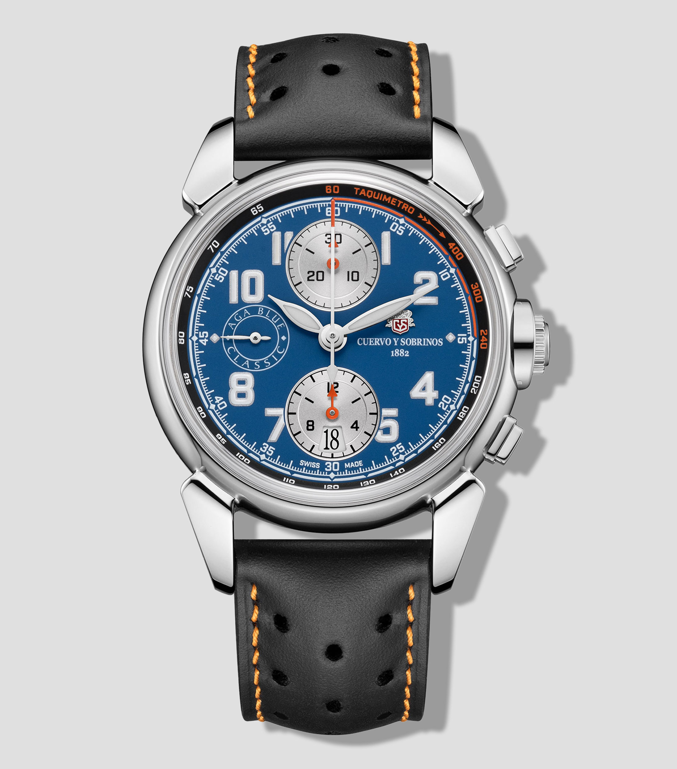 Reloj para Hombre Chronograph Historic Endurance deportivo plateado/negro