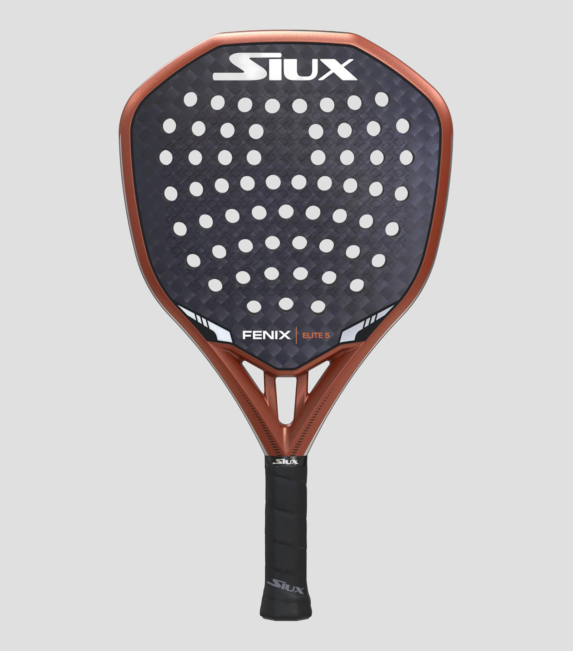 Pala FENIX ELITE 5 para pádel negro y terracota