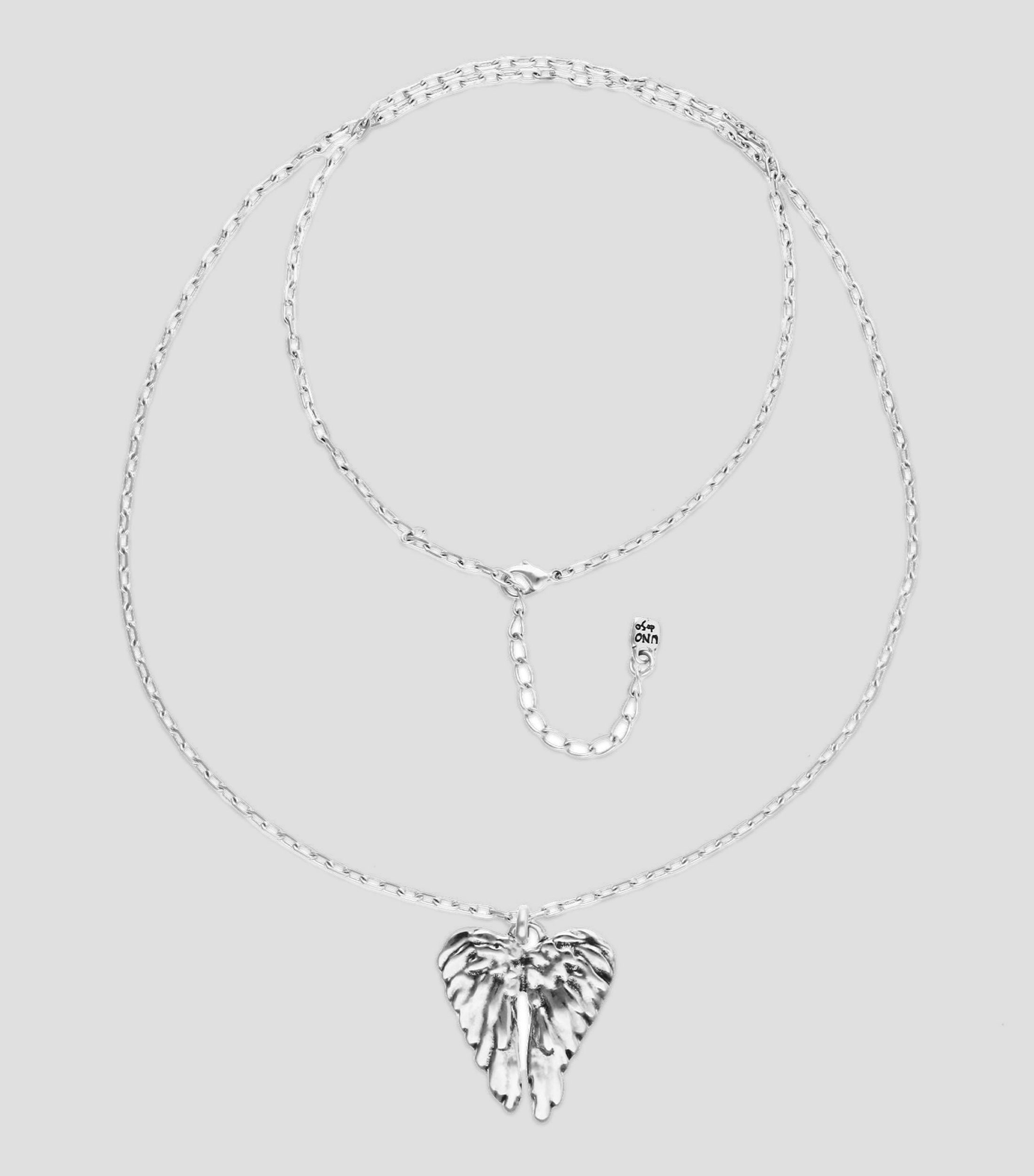 Collar Largo con Dije en Forma de Alas Mujer