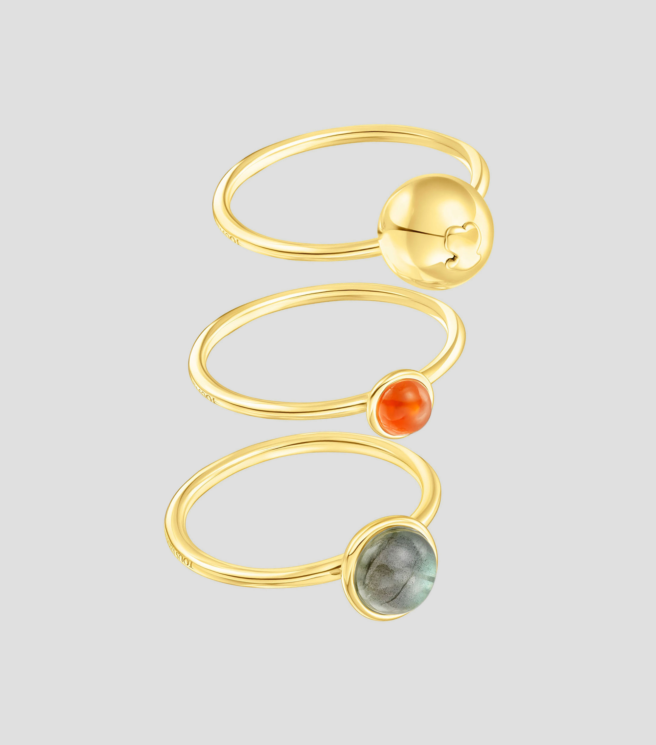 Set de 3 anillos en plata Plump Mujer