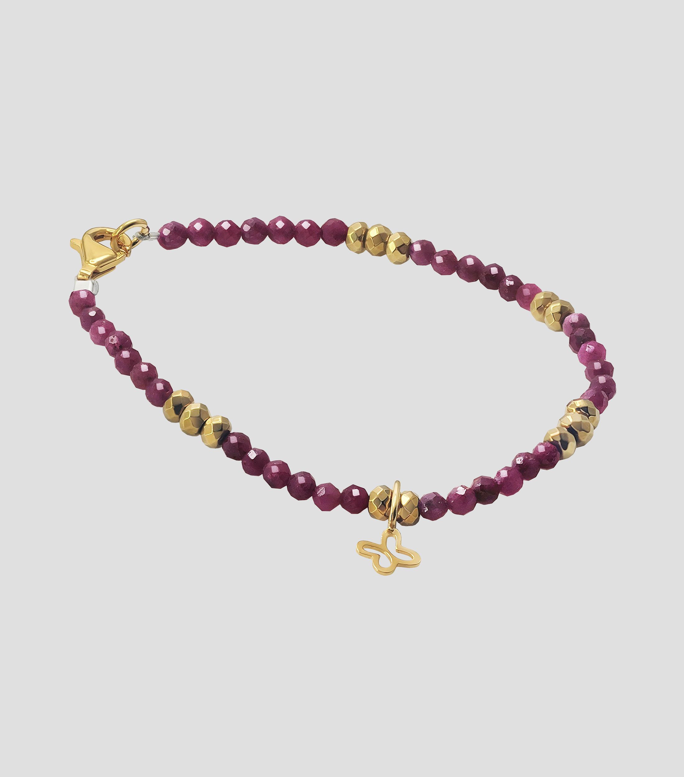 Pulsera con rubís zoisitas Básicos Mujer