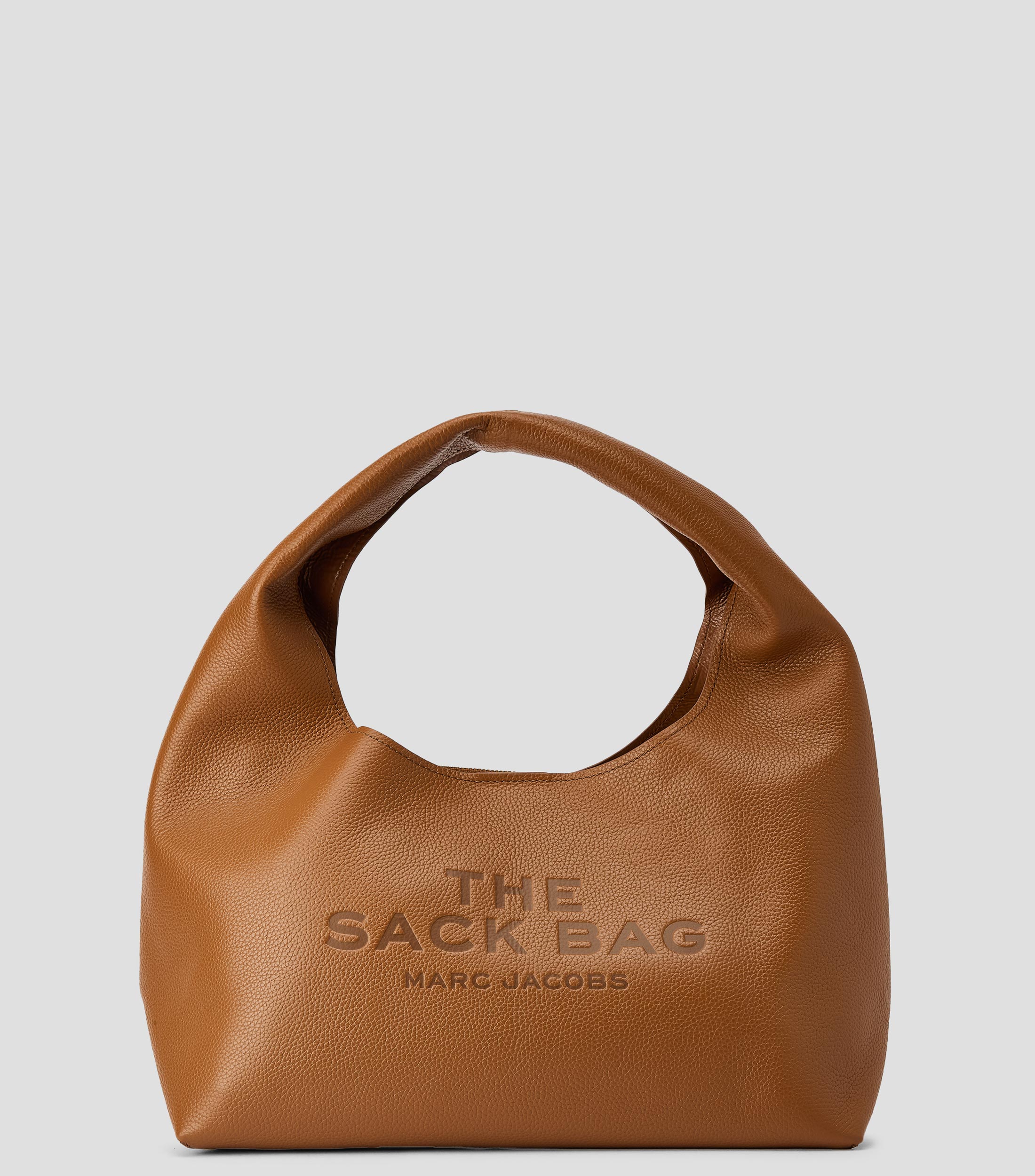 Bolsa shoulder café en piel The Sack lisa Mujer
