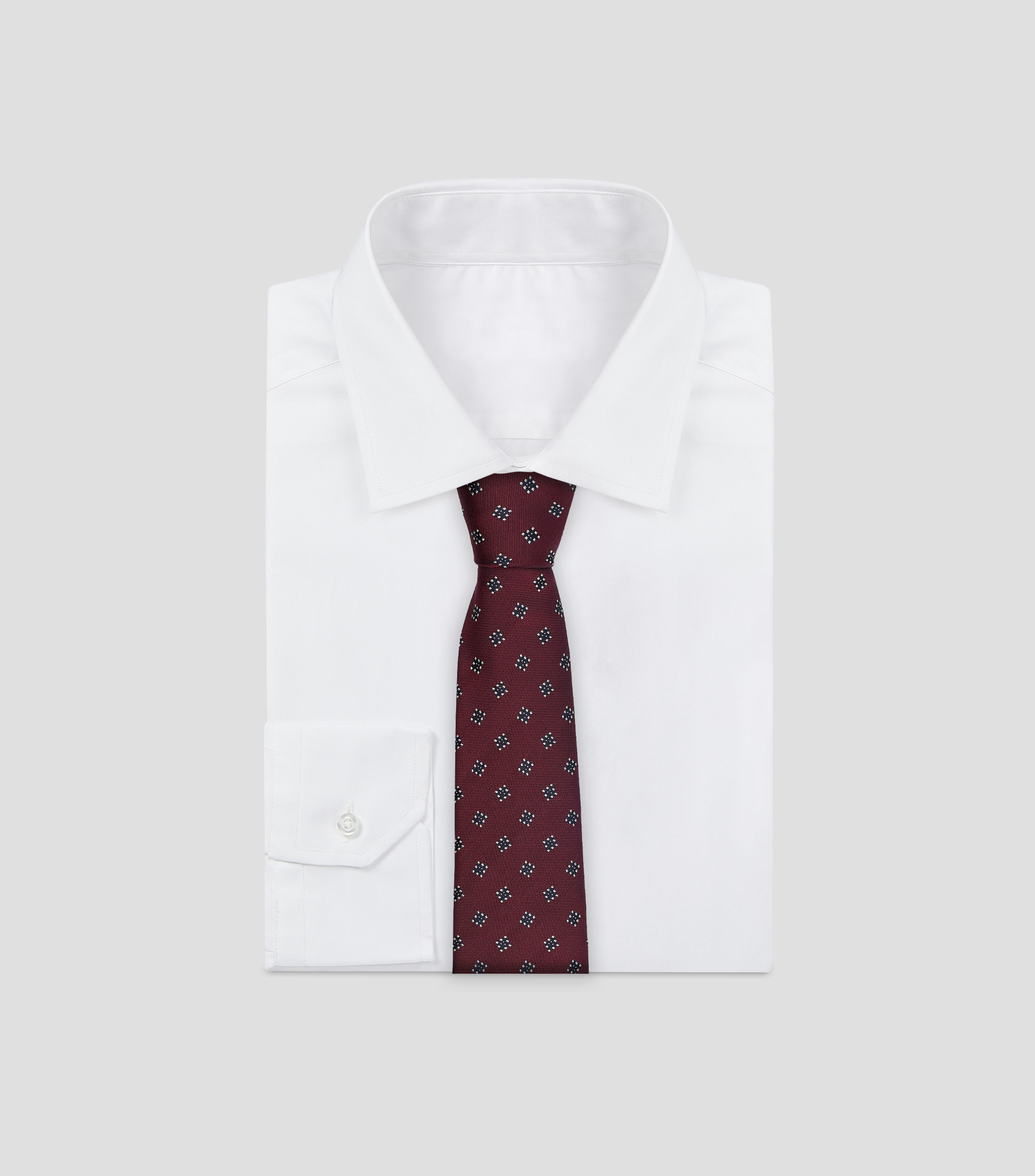 Corbata ancha de seda estampada