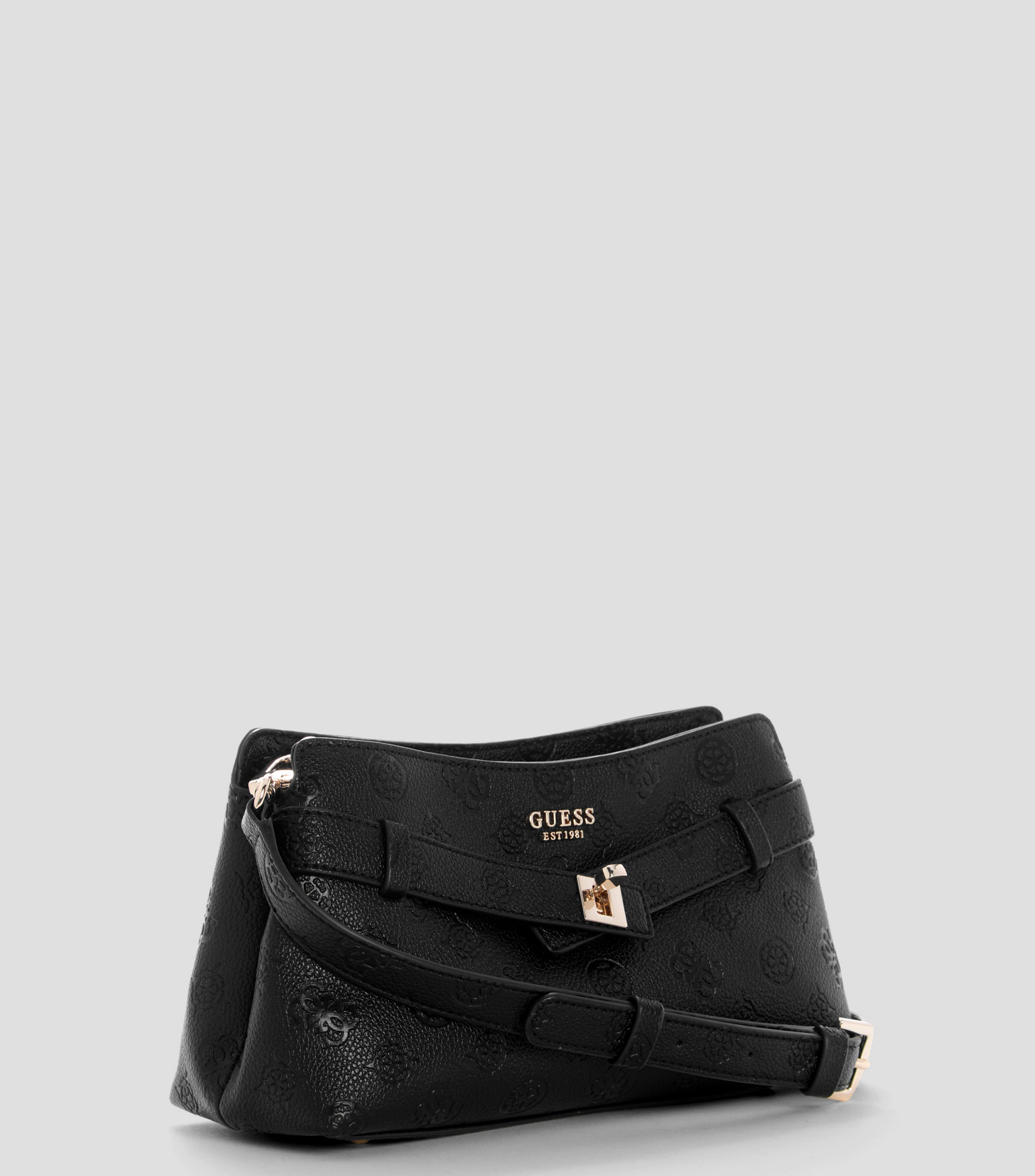 Bolsa crossbody negra sólida Mujer
