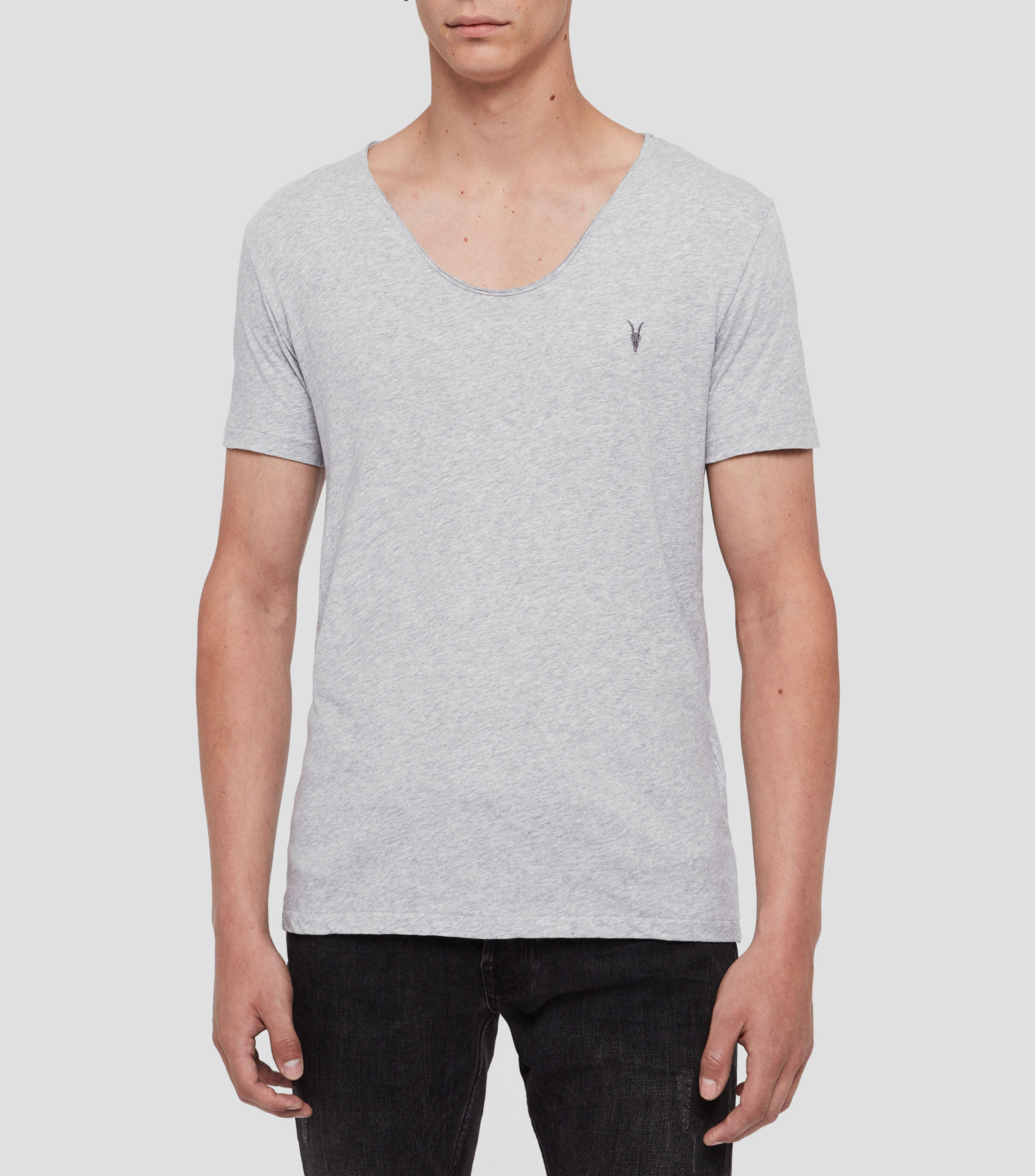 Playera cuello redondo manga corta jaspeada Hombre