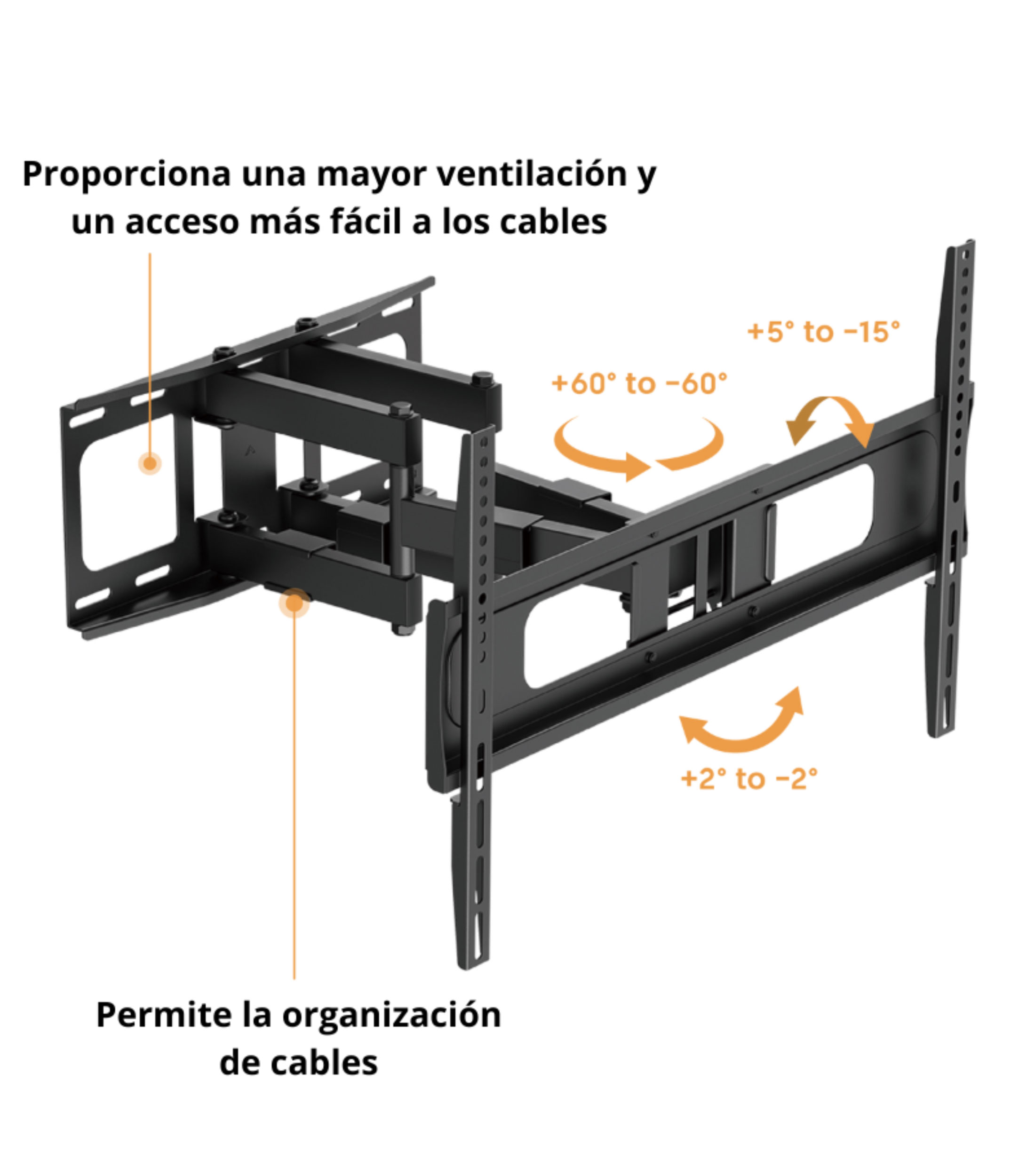 Soporte para pantalla, Doble Brazo para 37 a 85