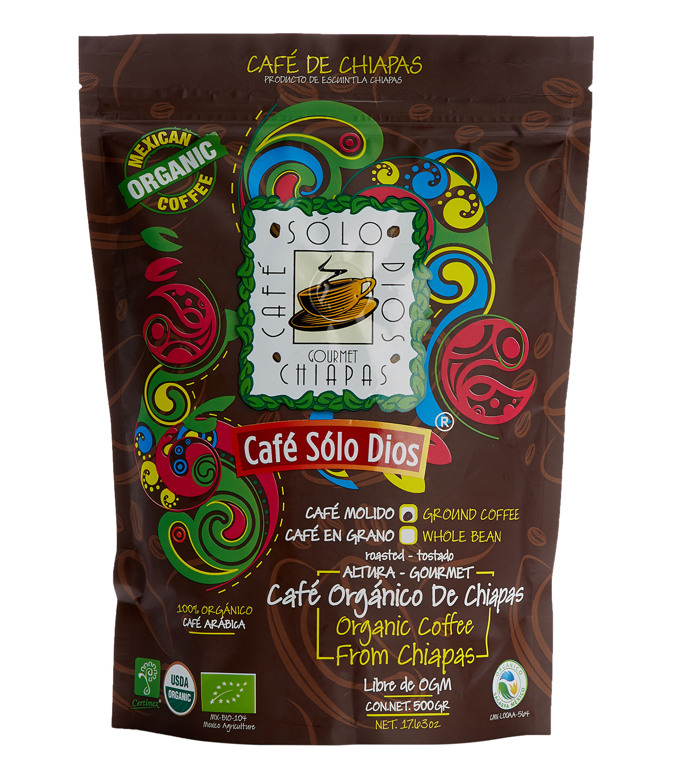 Cafe Molido Organico, 500 g