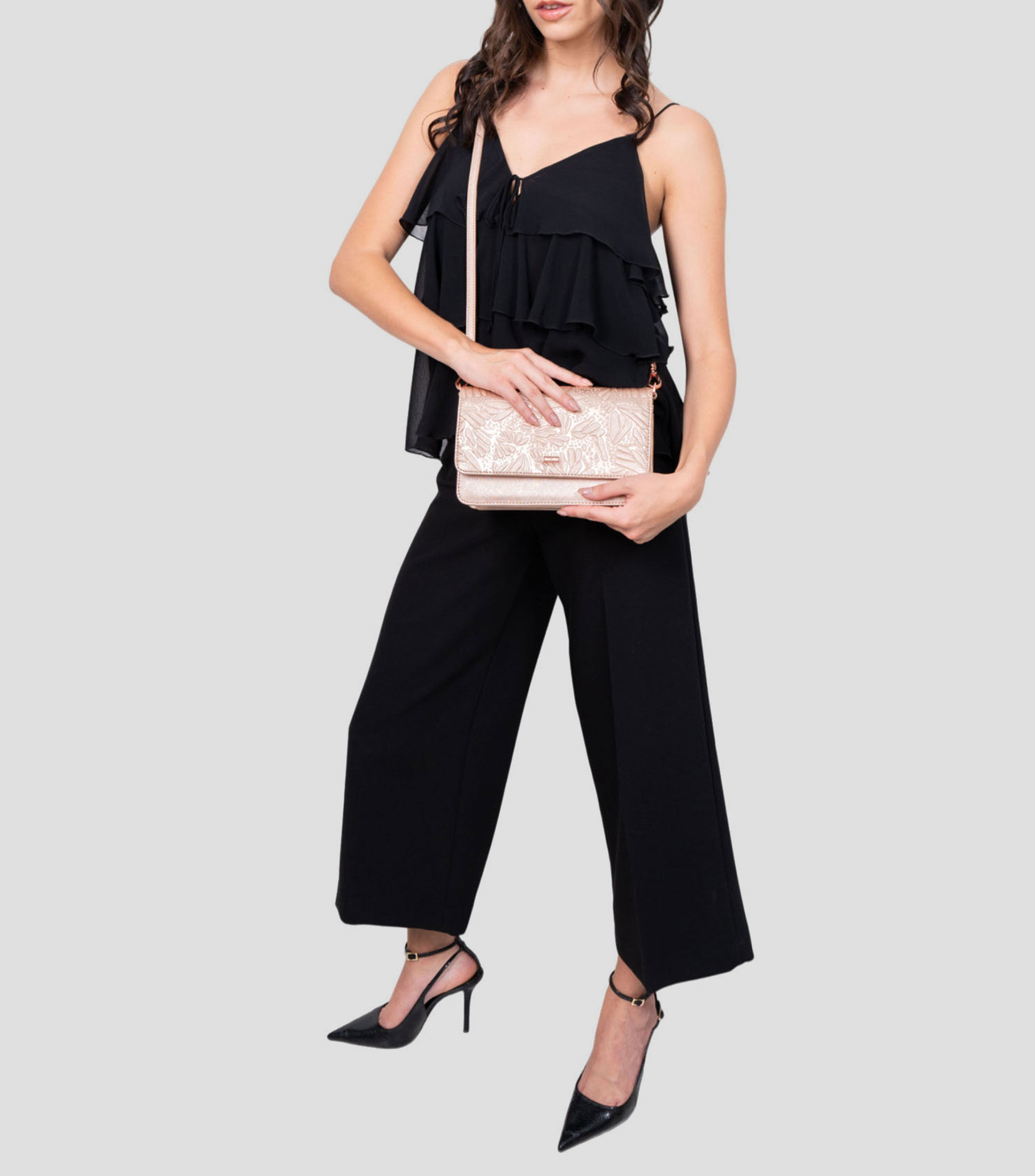Bolsa crossbody rosa Kalan con mariposas Mujer