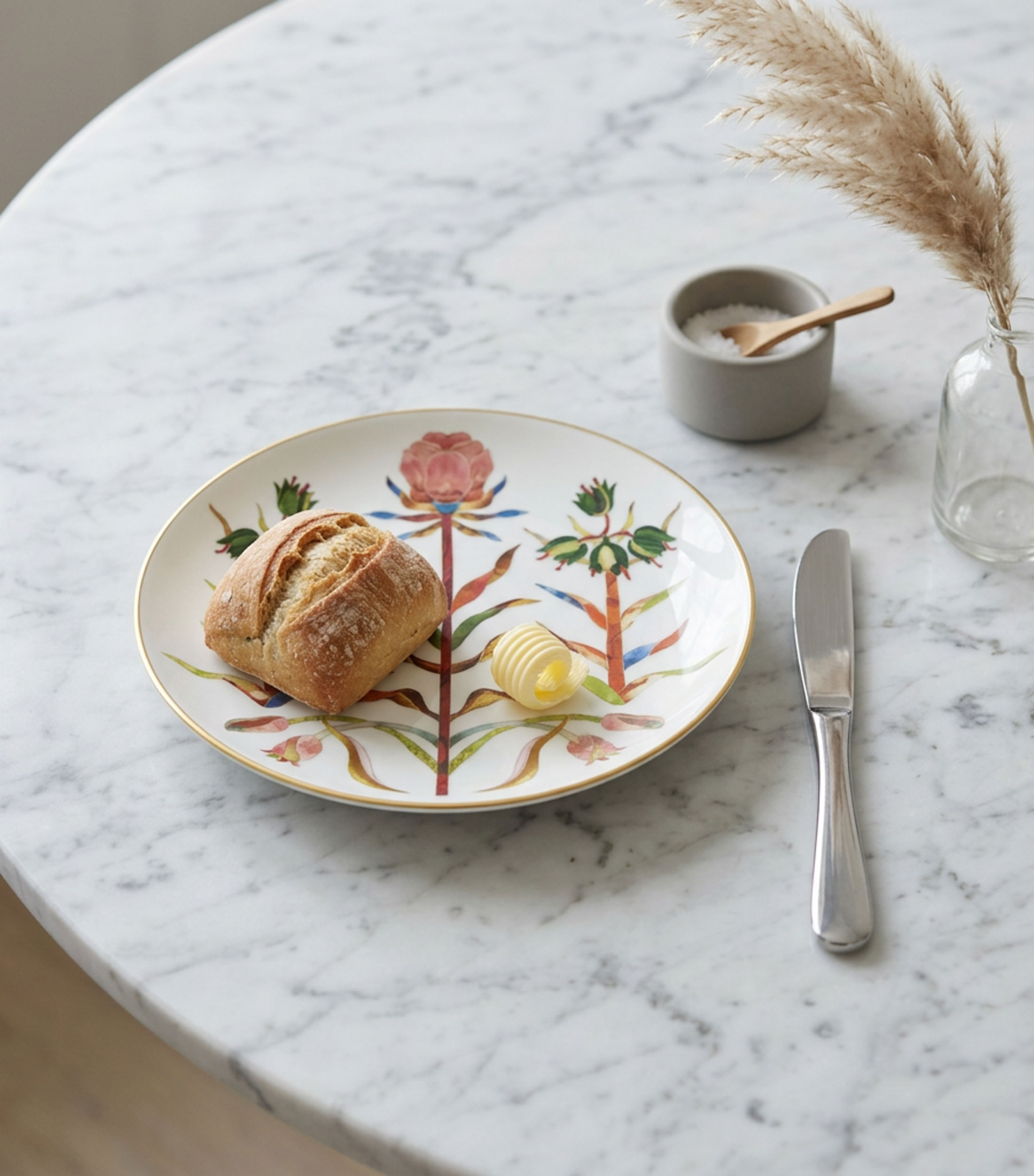 Plato para pan Grand Tour en porcelana