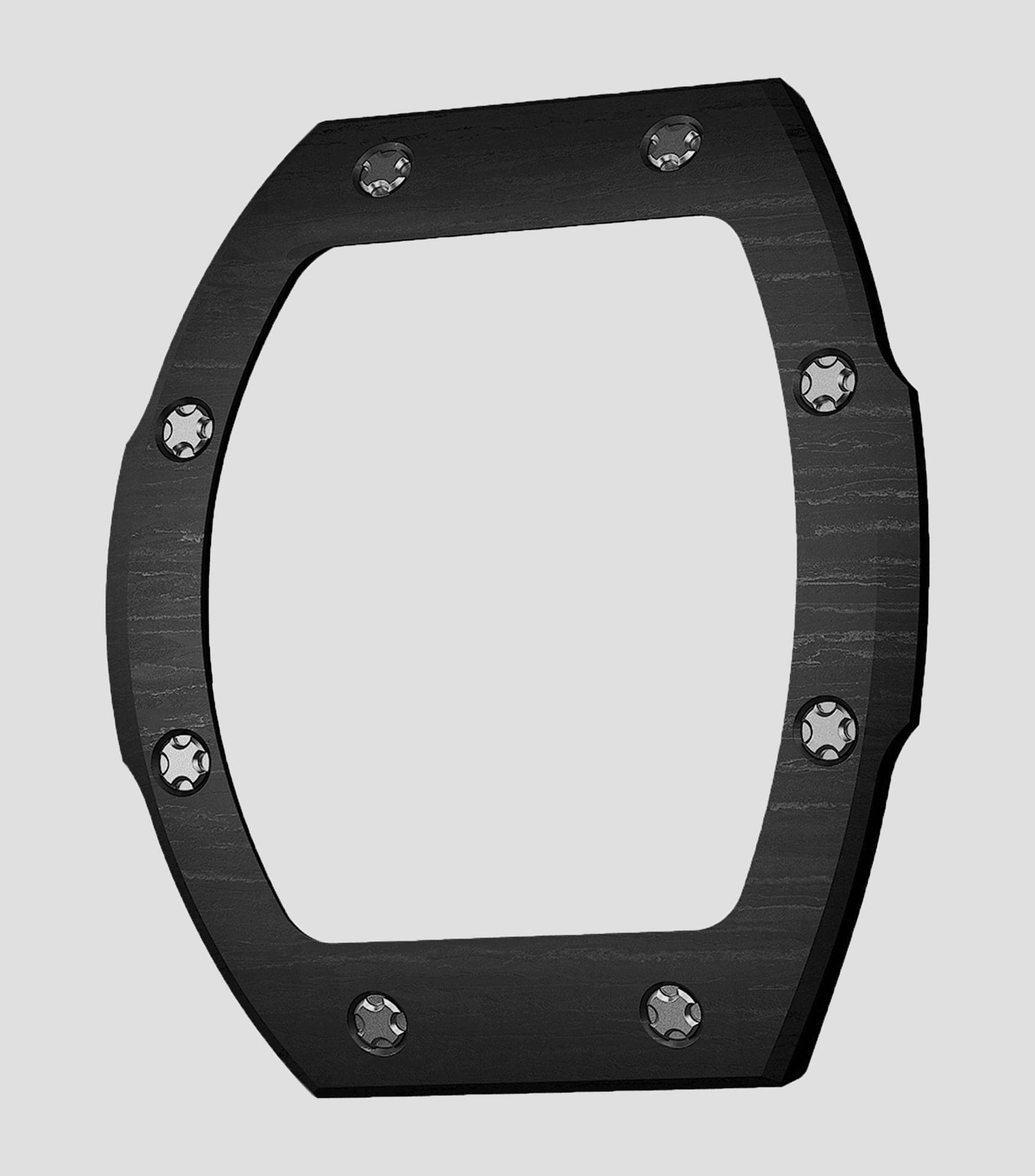 Bisel intercambiable para reloj Atómica en fibra de carbono negro, dorado