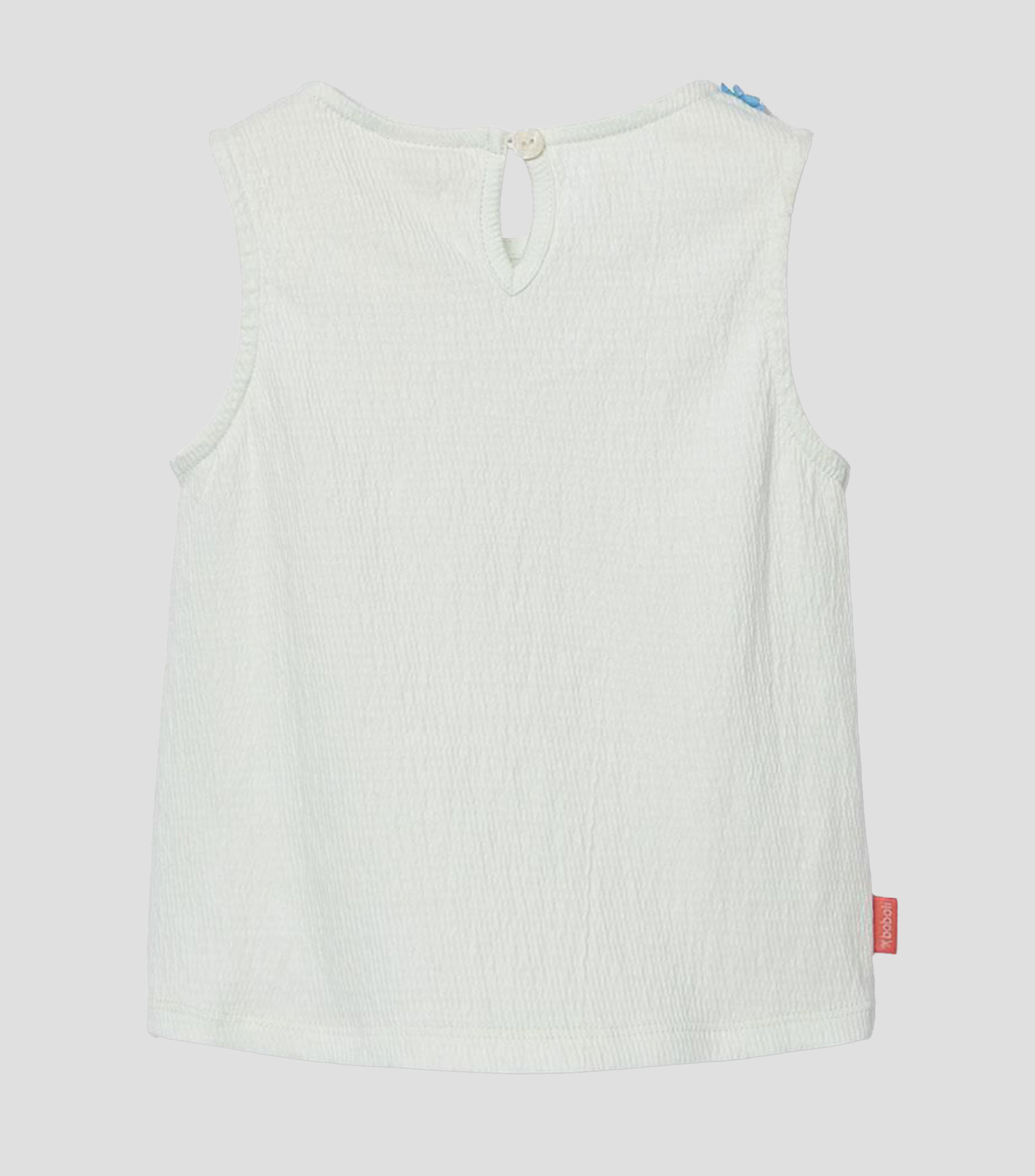 Playera cuello redondo sin mangas lisa Bebé