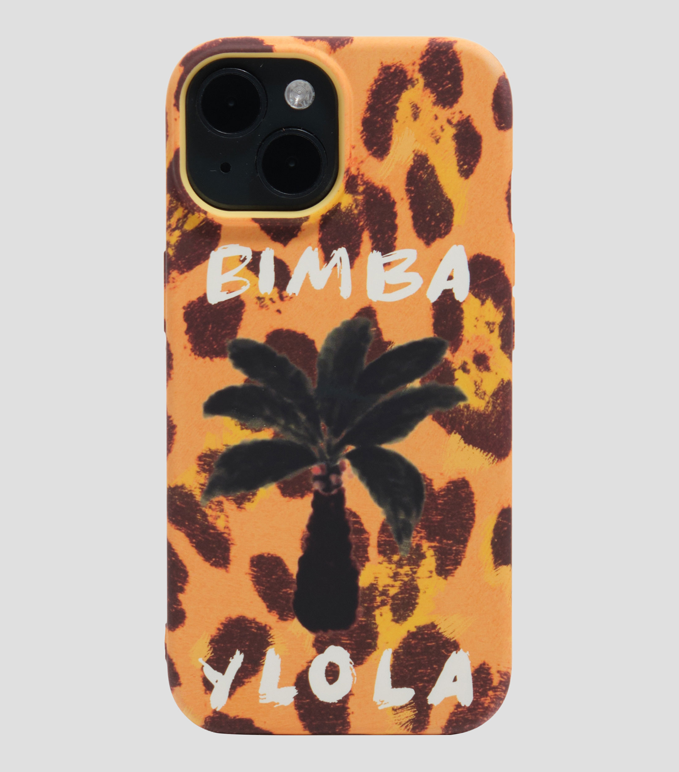 Funda rígida iPhone 15 palmera amarilla