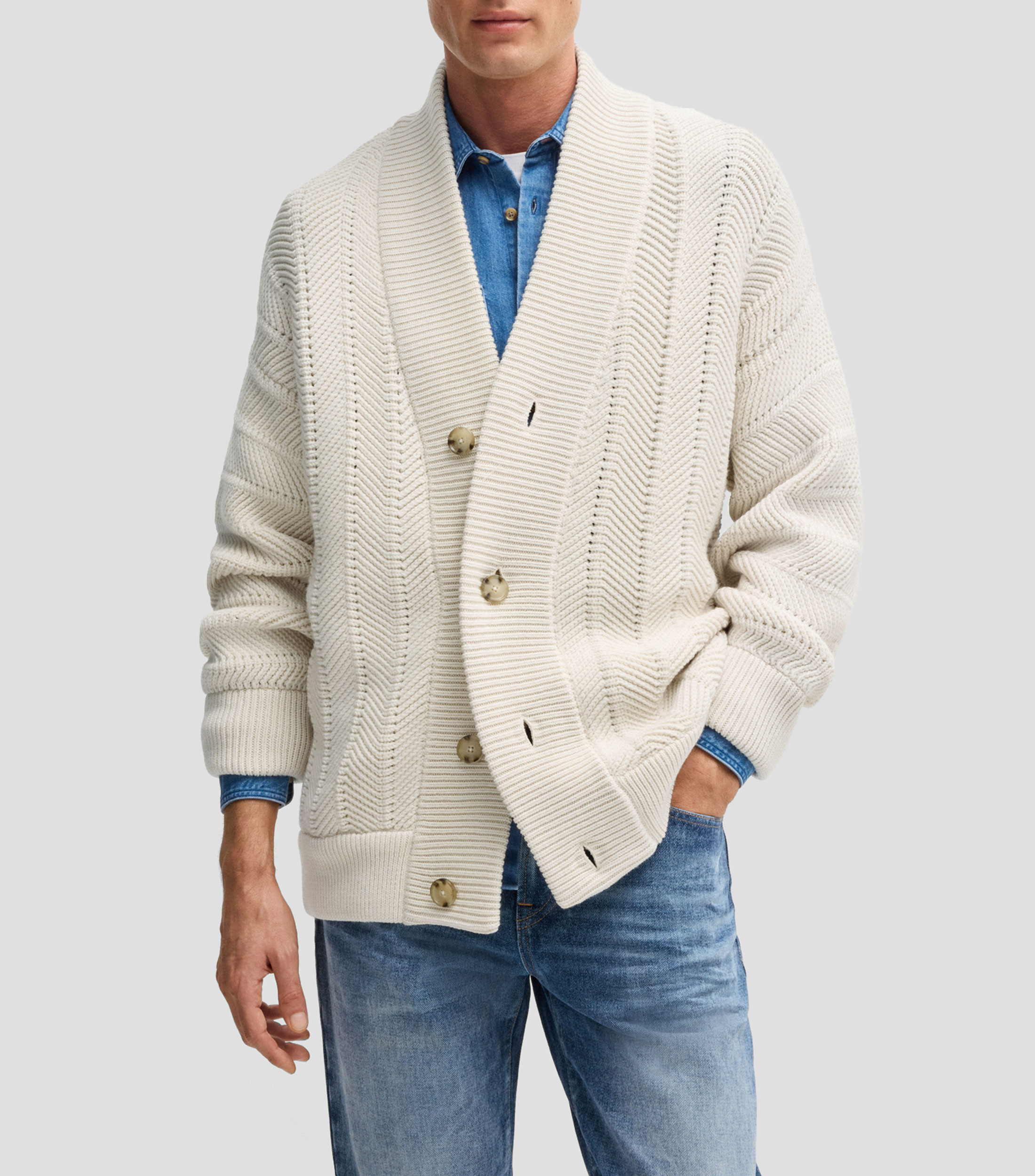 Cárdigan Casual Hombre Mango MANGO