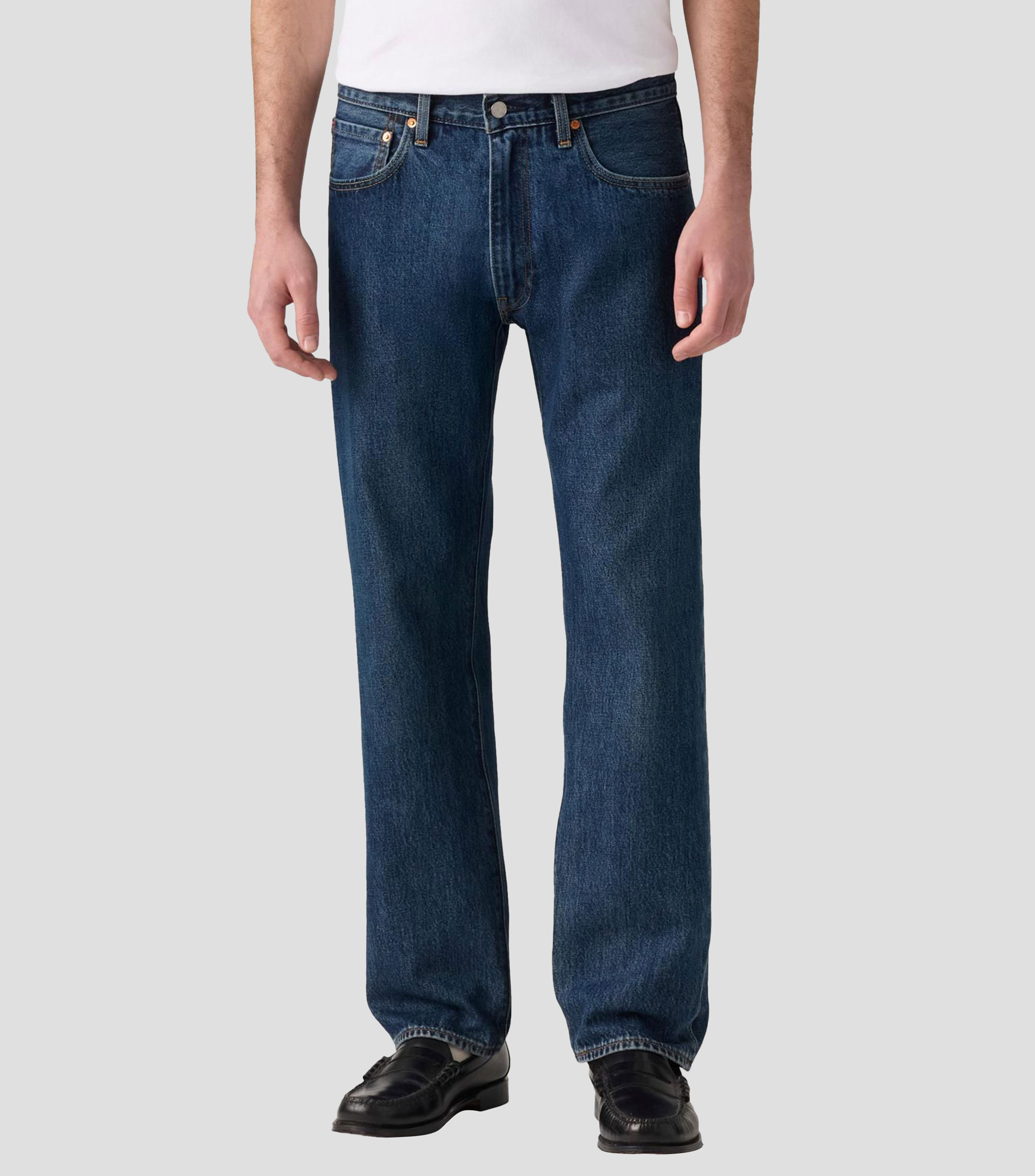 Jeans relaxed sólido Hombre
