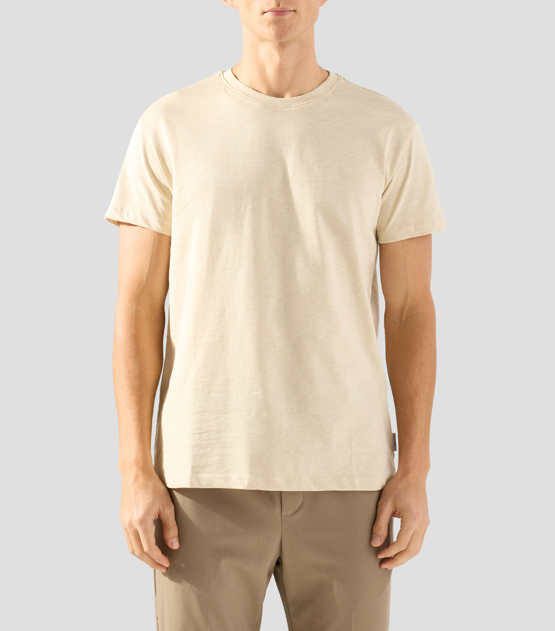 Playera cuello redondo manga corta lisa Hombre